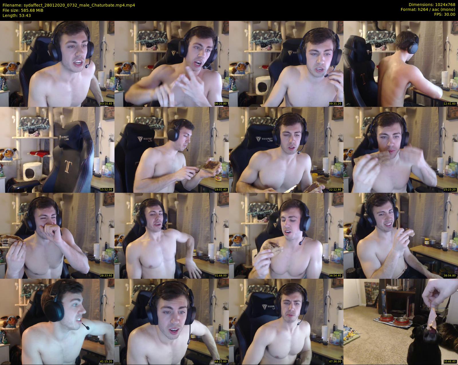 sydaffect — 54 minute Chaturbate male cam show recording, 720p, Jan 28, 2020