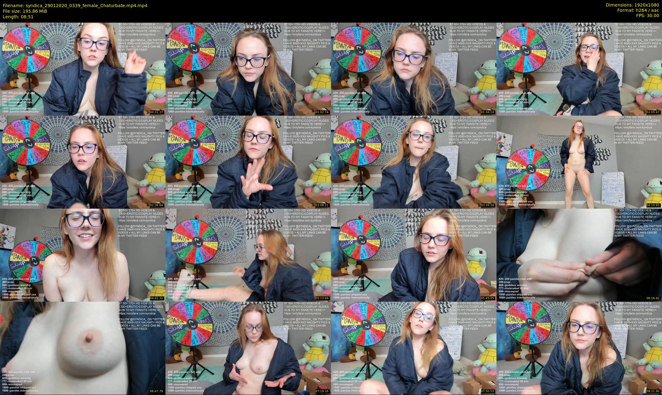 syndica — 9 minute Chaturbate female cam show recording, 1080p, Jan 29, 2020