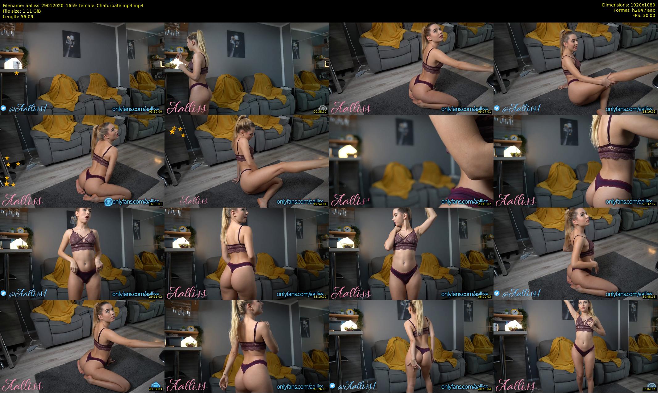 aalliss — 57 minute Chaturbate female cam show recording, 1080p, Jan 29, 2020