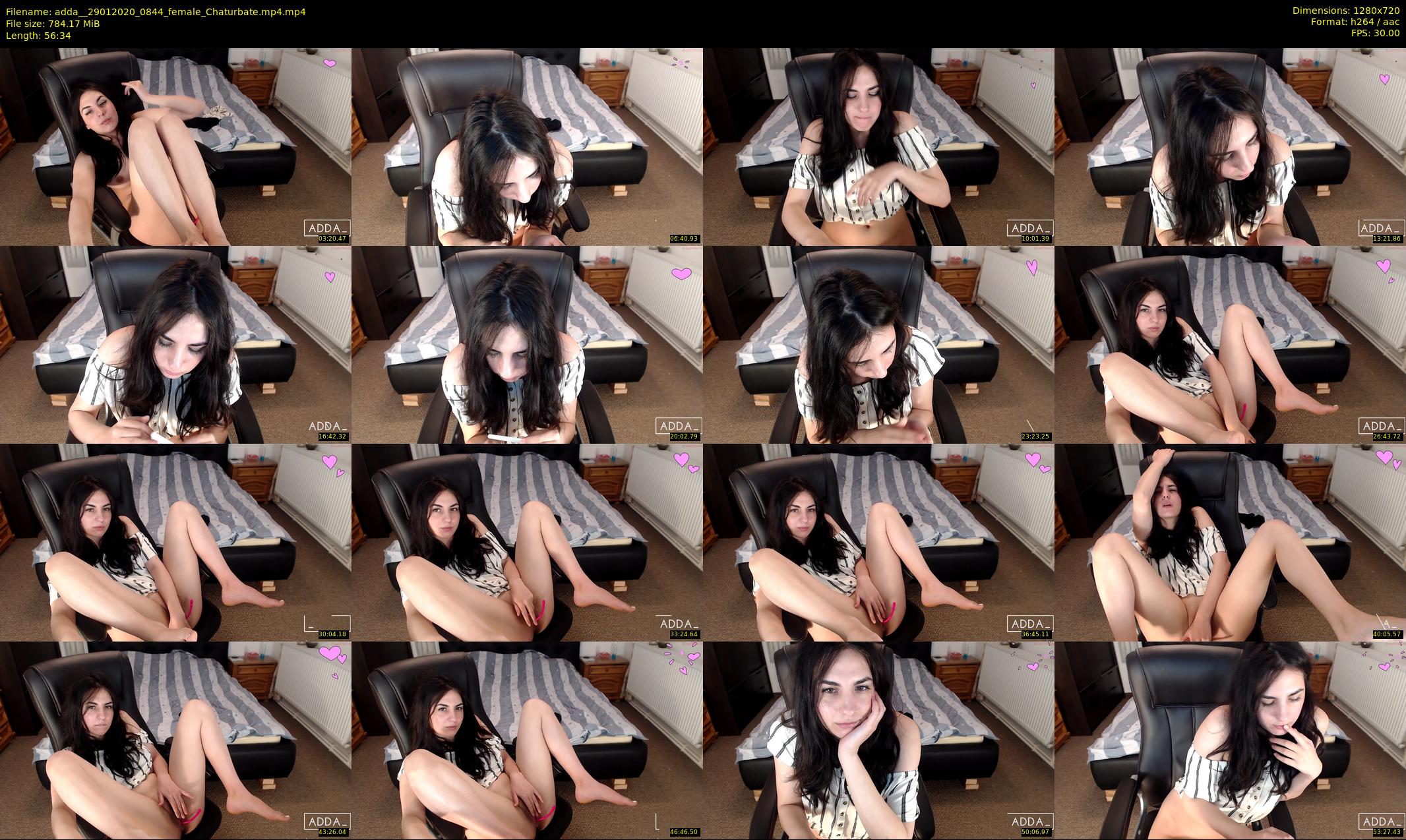 adda_ — 57 minute Chaturbate female cam show recording, 720p, Jan 29, 2020