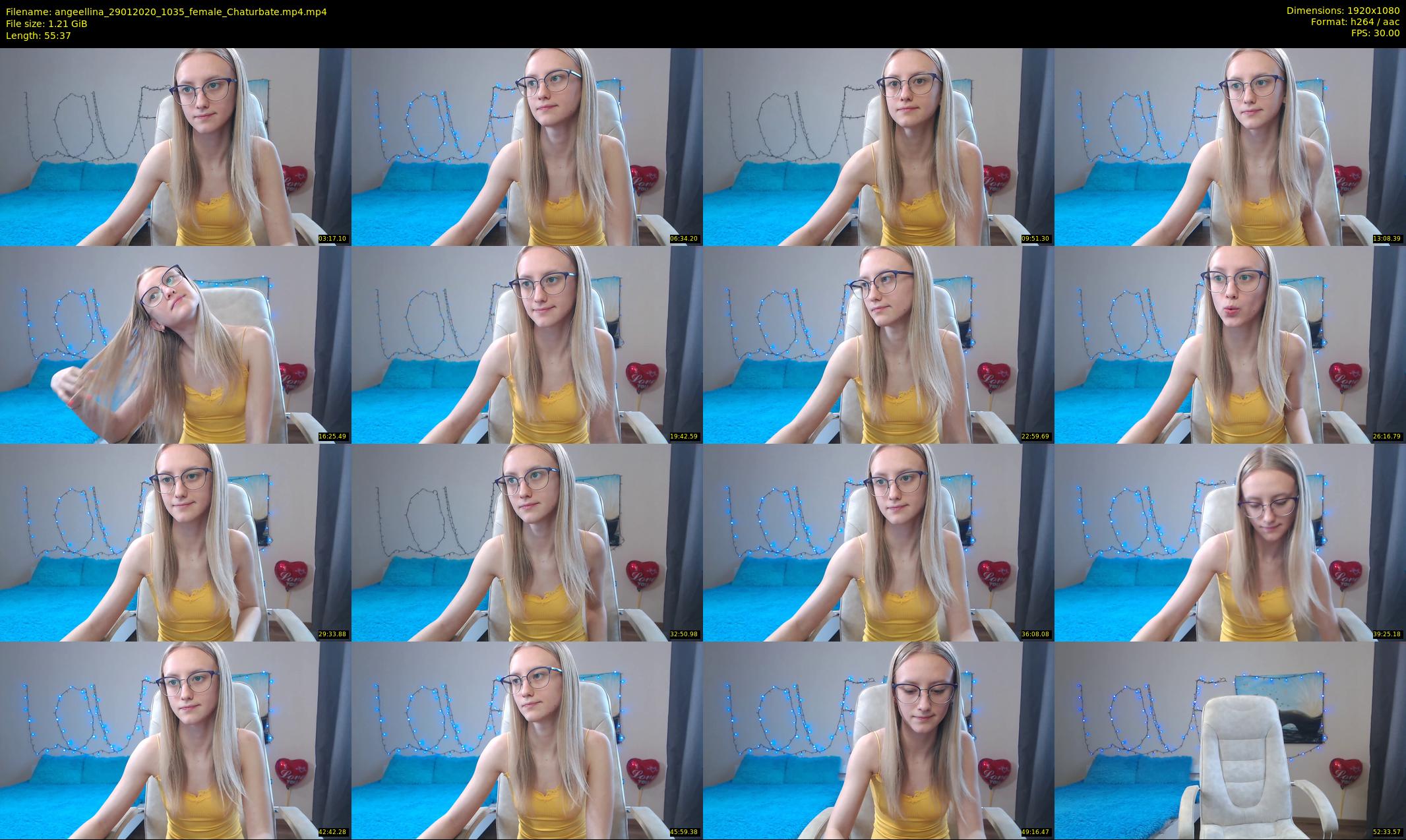 angeellina — 56 minute Chaturbate female cam show recording, 1080p, Jan 29, 2020