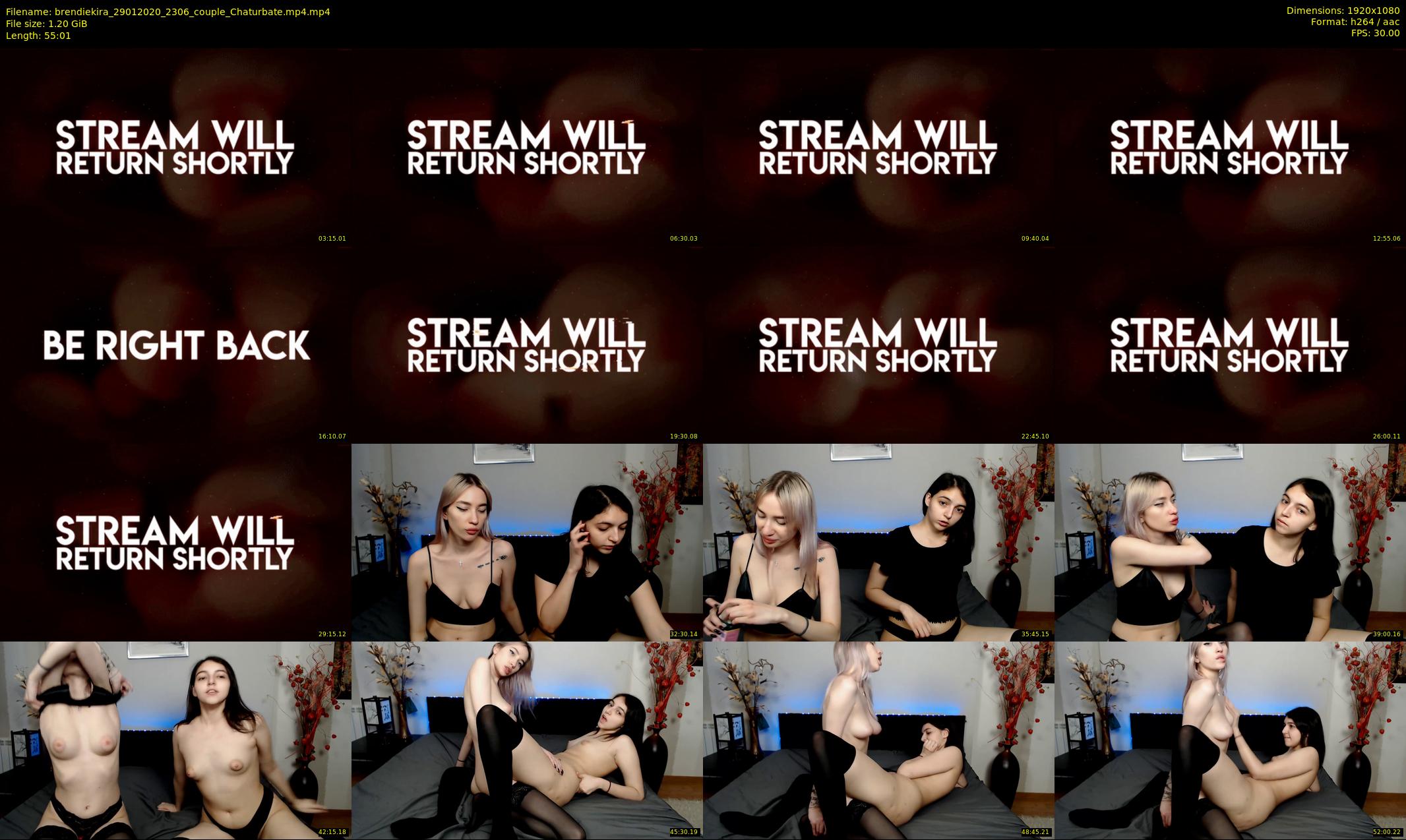 brendiekira — 56 minute Chaturbate couple cam show recording, 1080p, Jan 29, 2020