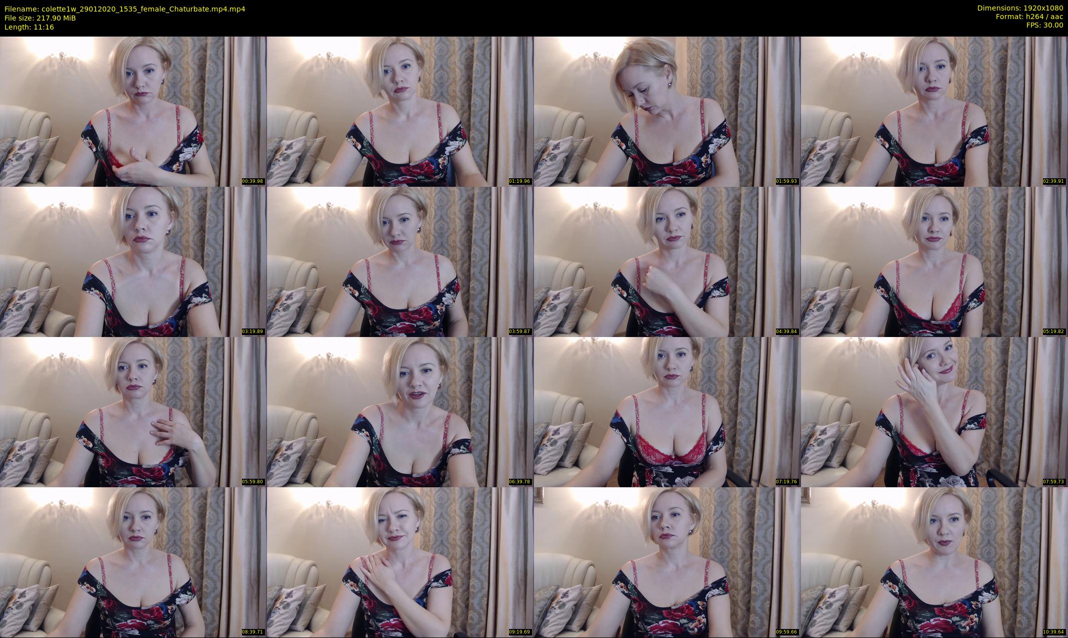 colette1w — 12 minute Chaturbate female cam show recording, 1080p, Jan 29, 2020