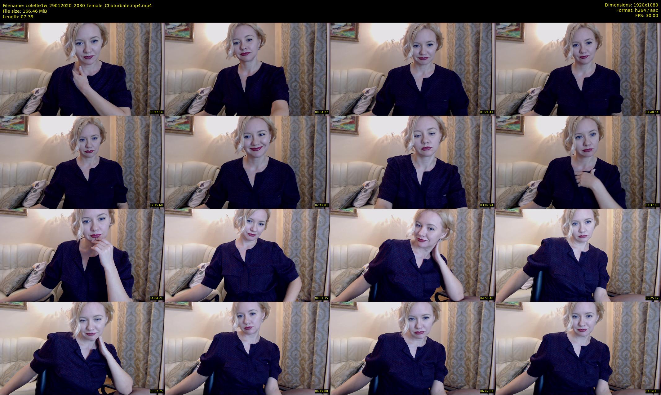 colette1w — 8 minute Chaturbate female cam show recording, 1080p, Jan 29, 2020