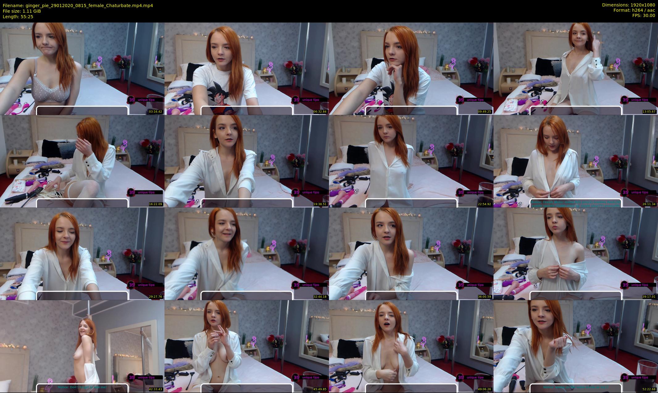ginger_pie — 56 minute Chaturbate female cam show recording, 1080p, Jan 29, 2020
