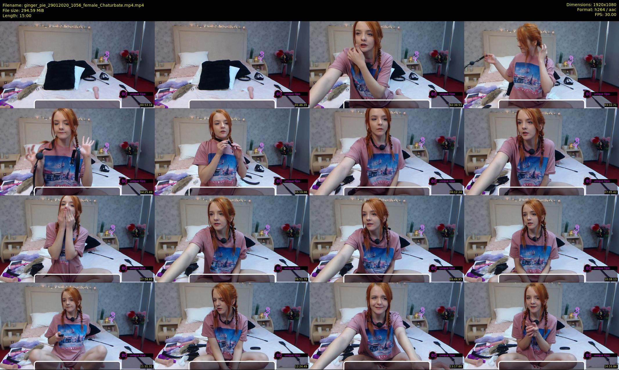 ginger_pie — 15 minute Chaturbate female cam show recording, 1080p, Jan 29, 2020
