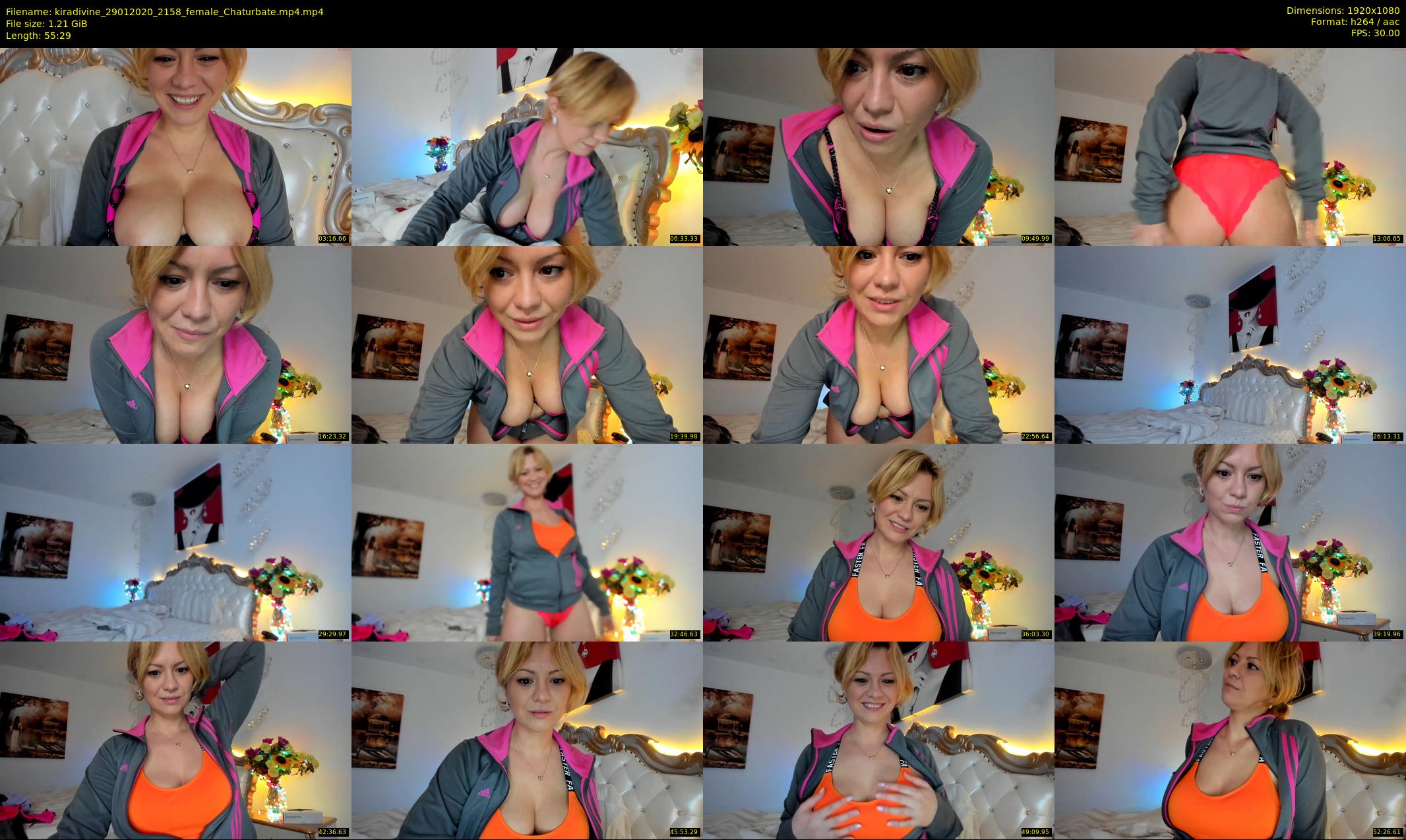 kiradivine — 56 minute Chaturbate female cam show recording, 1080p, Jan 29, 2020