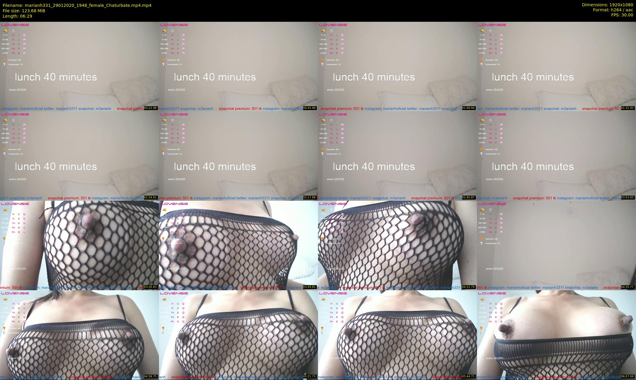marianh331 — 7 minute Chaturbate female cam show recording, 1080p, Jan 29, 2020