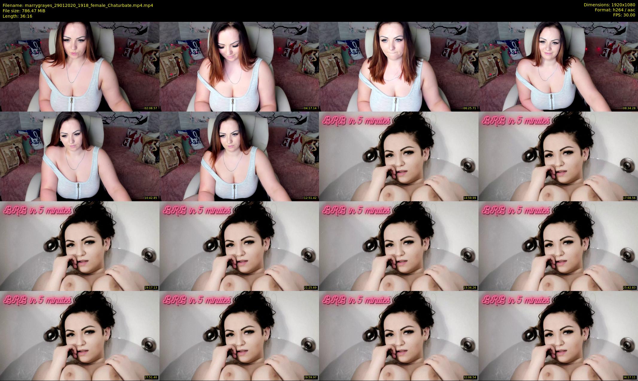marrygrayes — 37 minute Chaturbate female cam show recording, 1080p, Jan 29, 2020