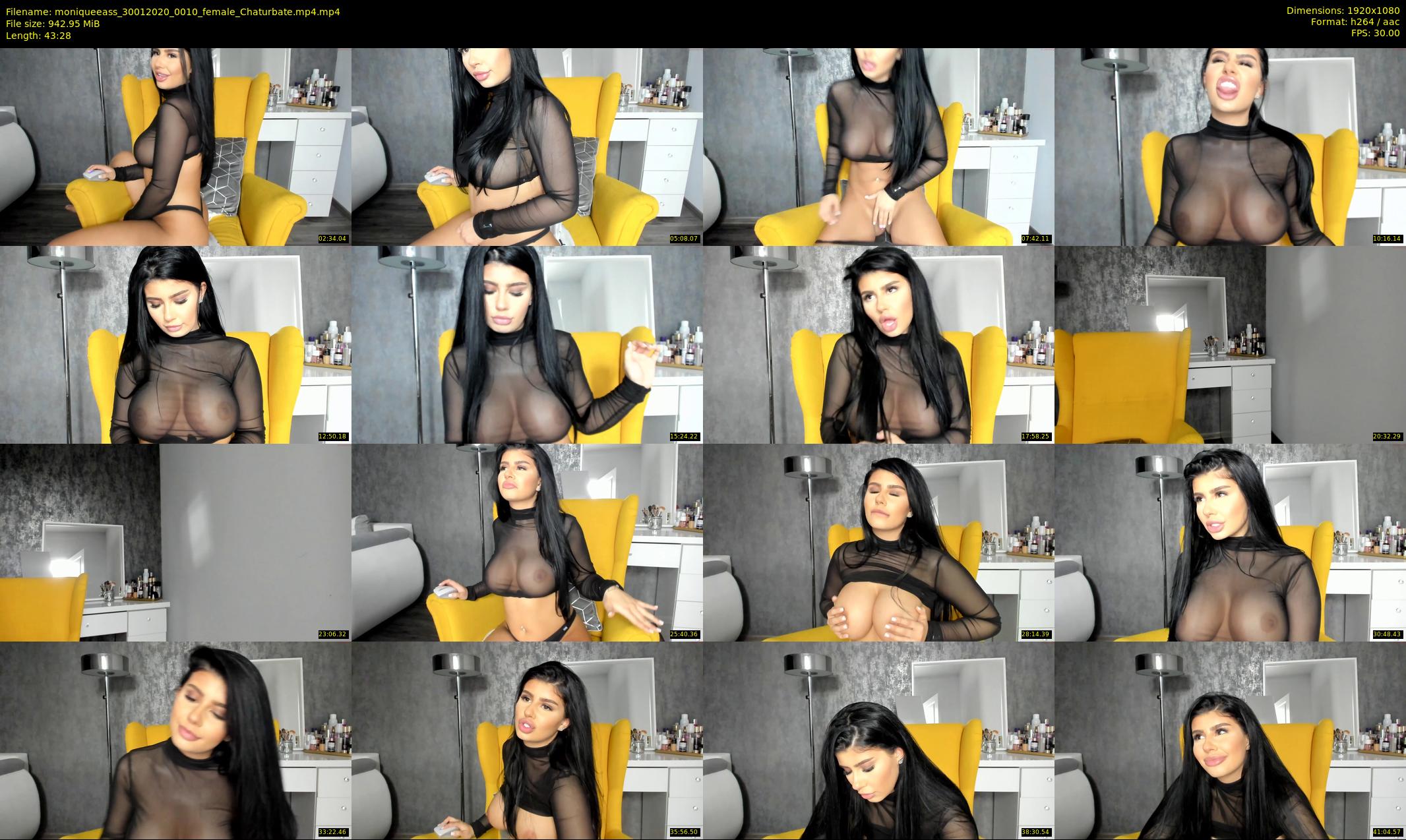 moniqueeass — 44 minute Chaturbate female cam show recording, 1080p, Jan 30, 2020