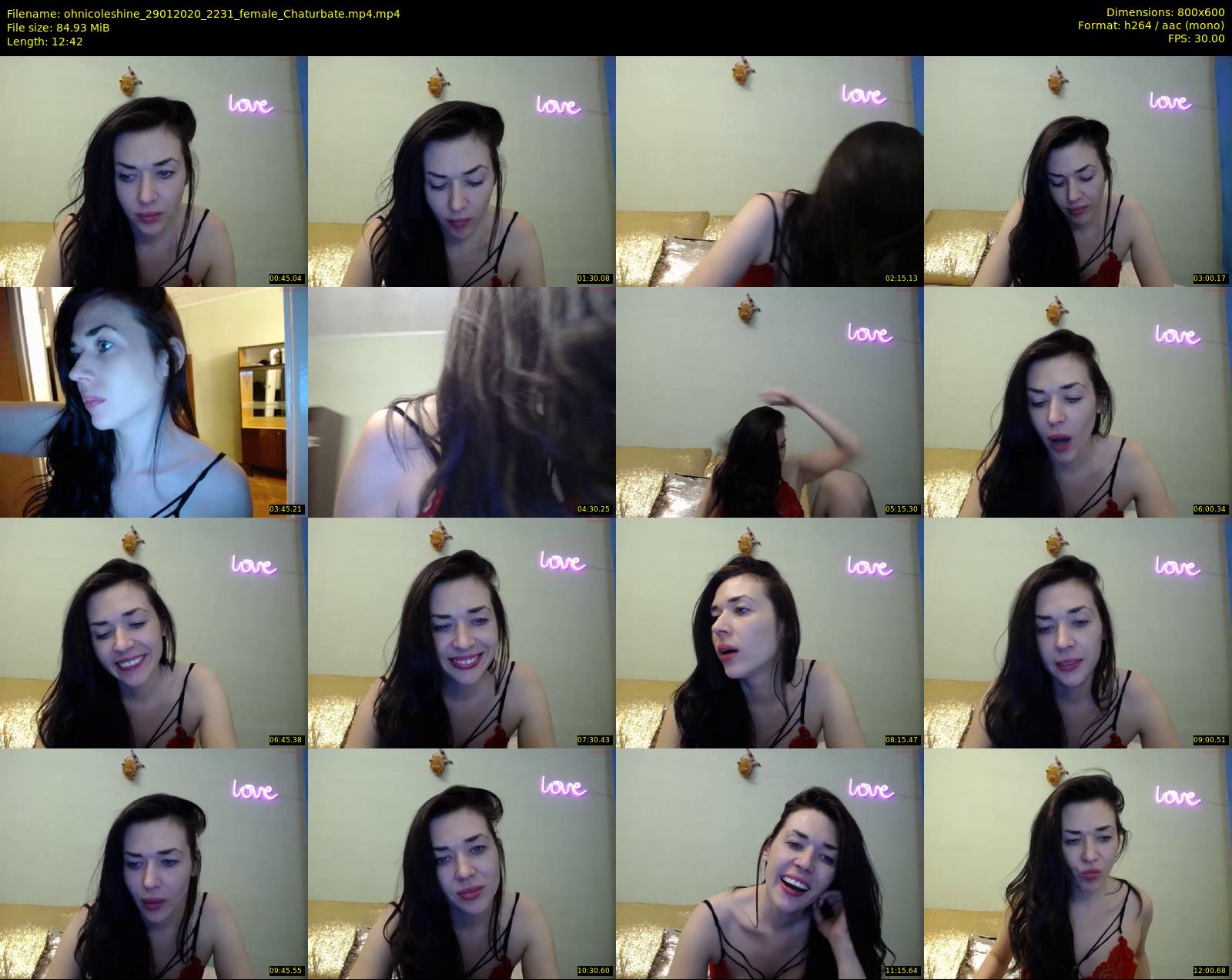ohnicoleshine — 13 minute Chaturbate female cam show recording, 480p, Jan 29, 2020