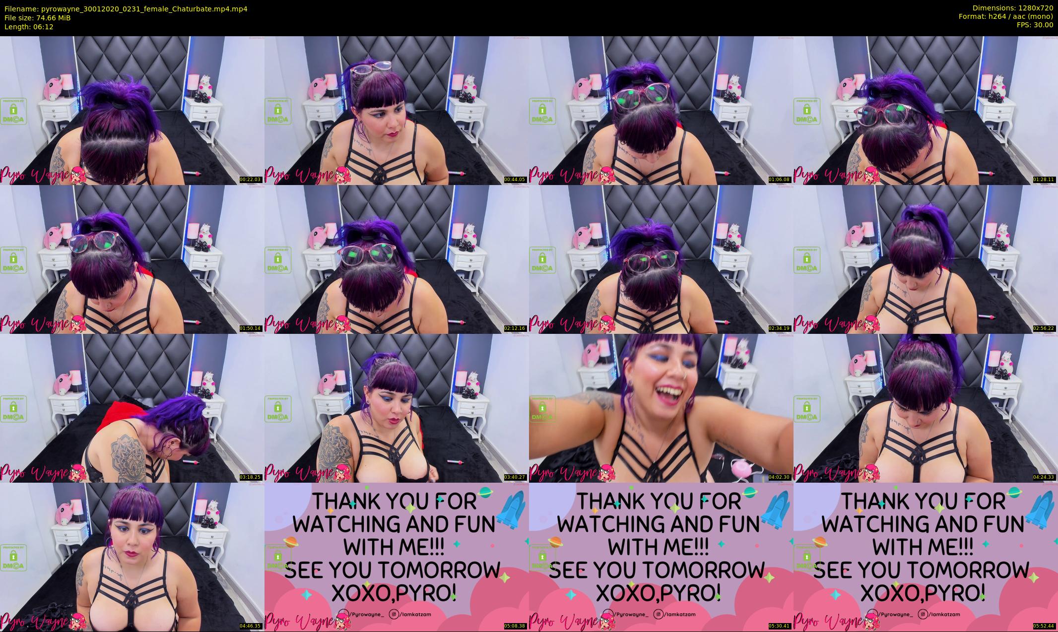 pyrowayne — 7 minute Chaturbate female cam show recording, 720p, Jan 30, 2020