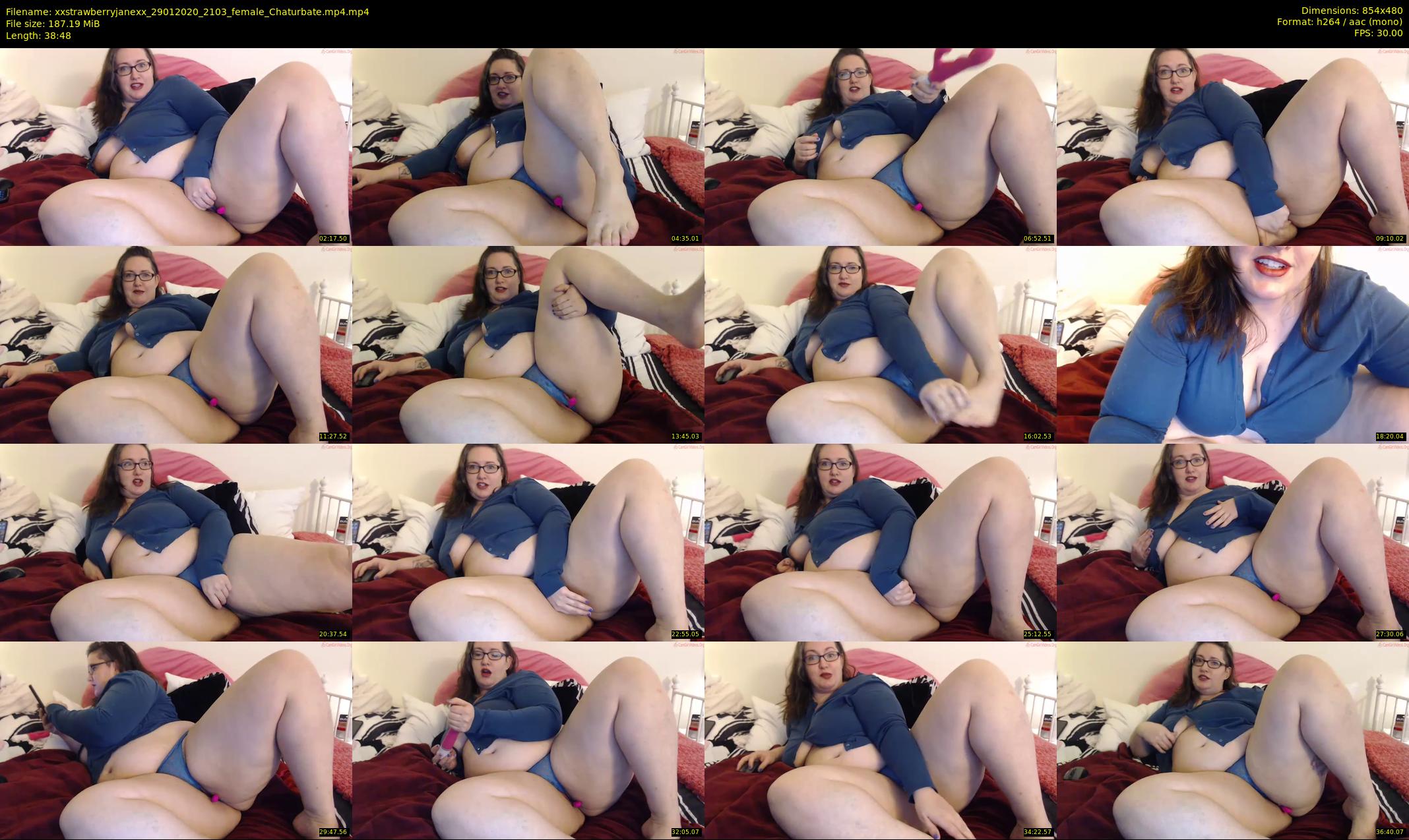 xxstrawberryjanexx — 39 minute Chaturbate female cam show recording, 480p, Jan 29, 2020