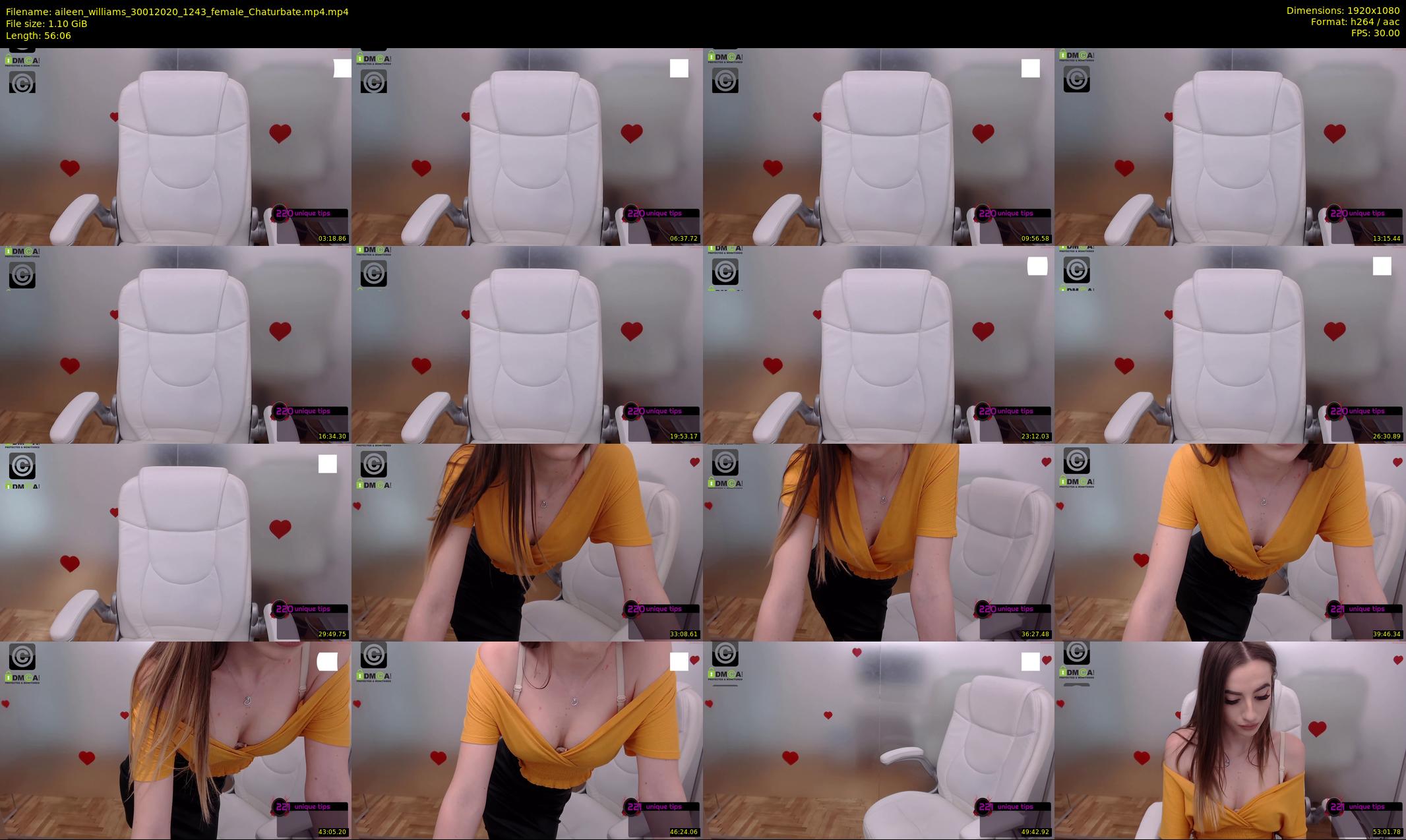 aileen_williams — 57 minute Chaturbate female cam show recording, 1080p, Jan 30, 2020
