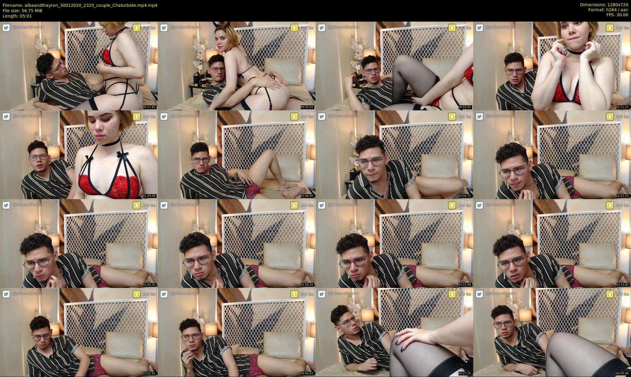 albaandthayron — 6 minute Chaturbate couple cam show recording, 720p, Jan 30, 2020