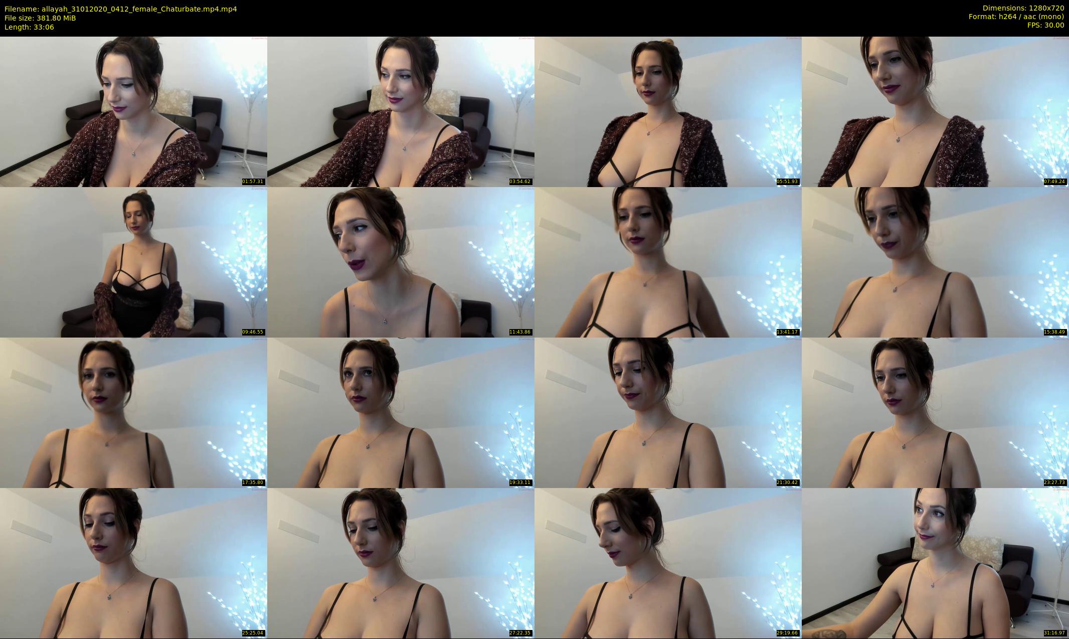 allayah — 34 minute Chaturbate female cam show recording, 720p, Jan 31, 2020