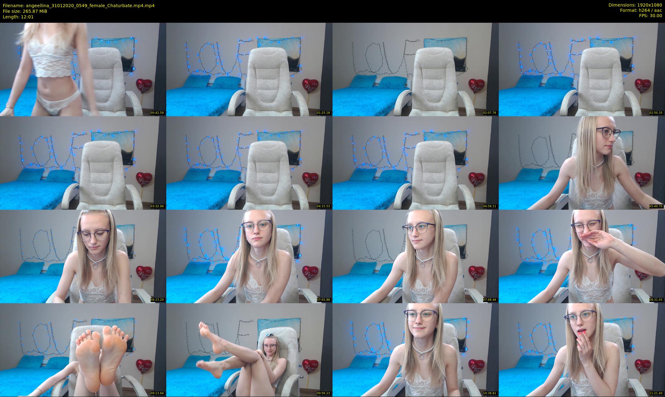 angeellina — 13 minute Chaturbate female cam show recording, 1080p, Jan 31, 2020
