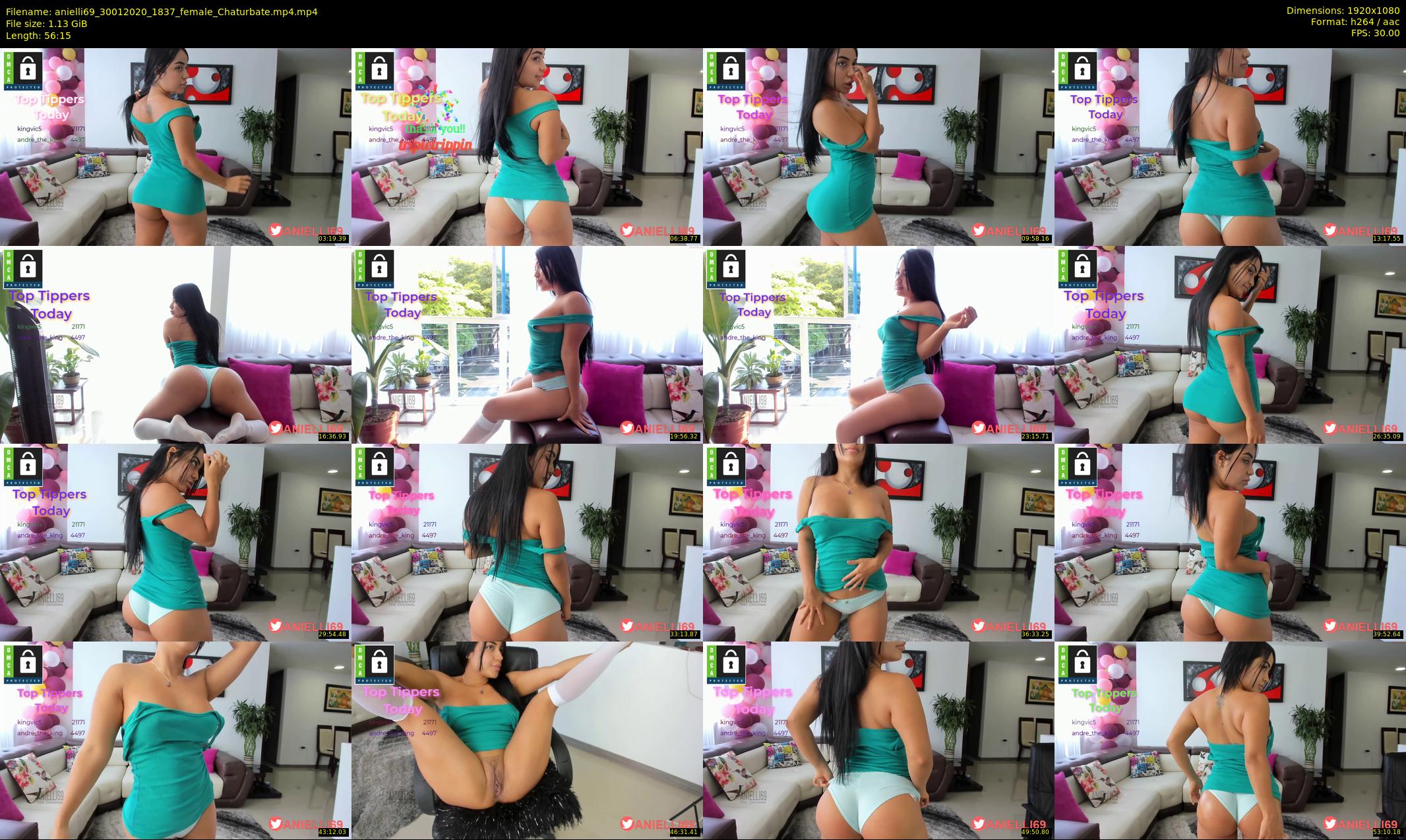 anielli69 — 57 minute Chaturbate female cam show recording, 1080p, Jan 30, 2020