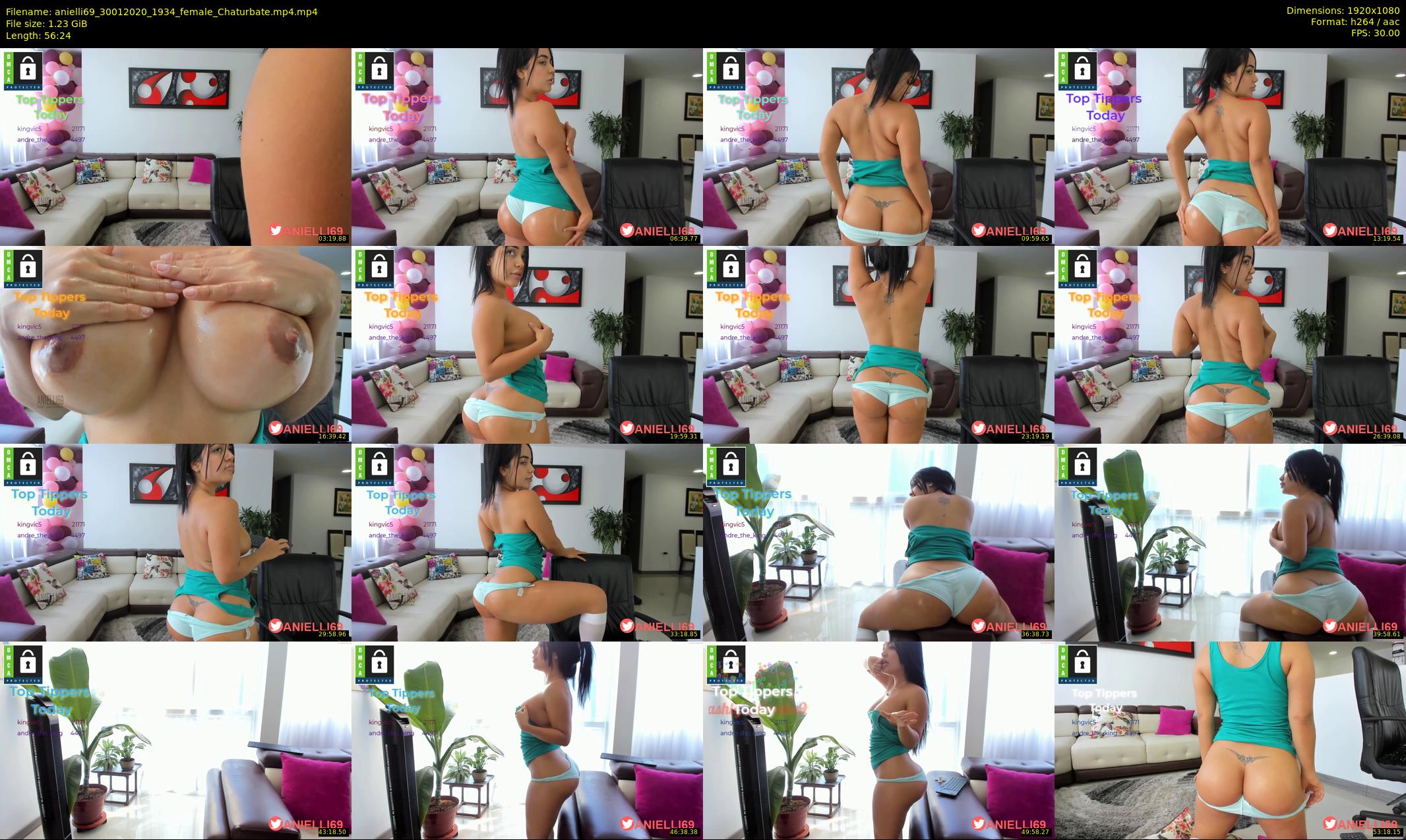 anielli69 — 57 minute Chaturbate female cam show recording, 1080p, Jan 30, 2020