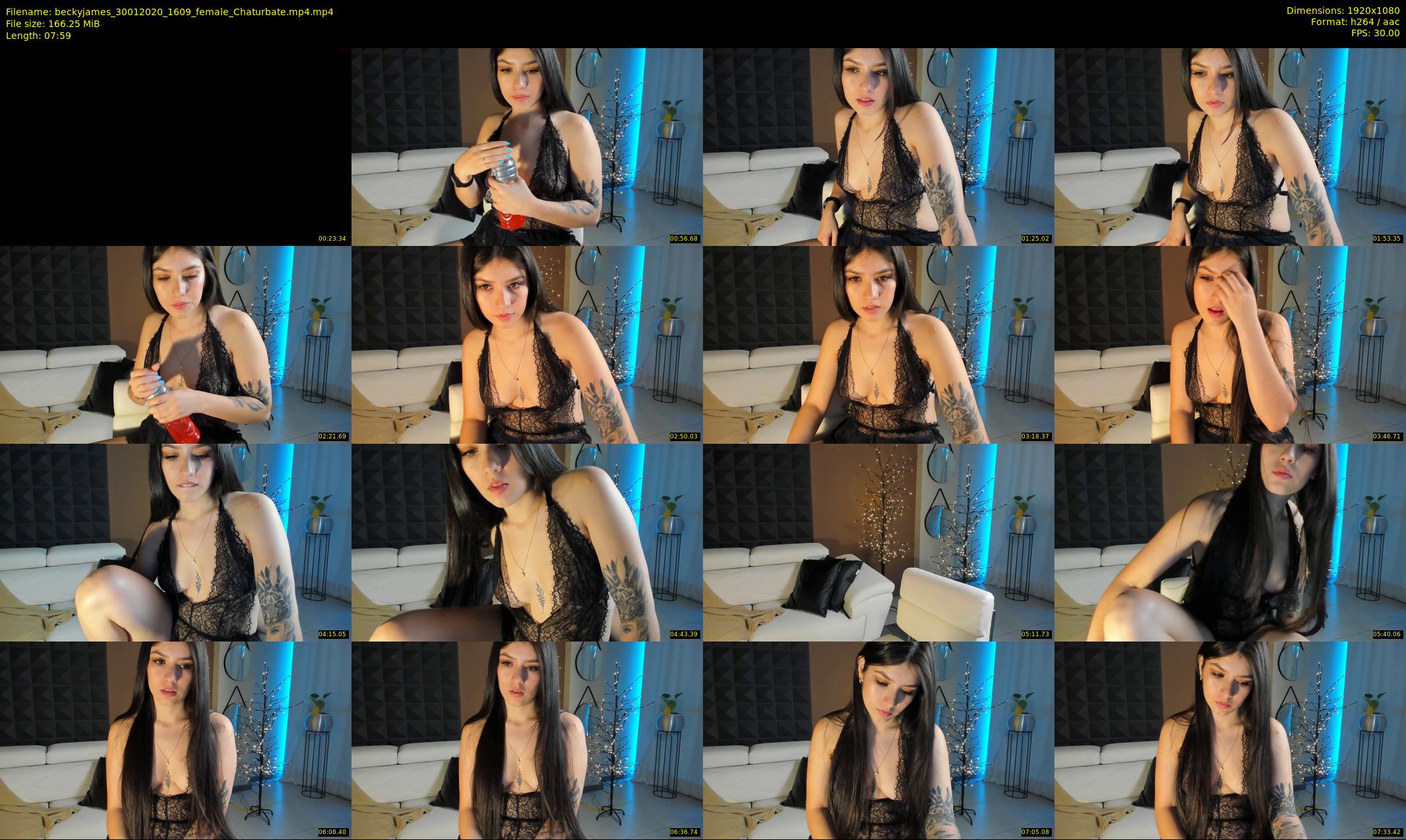 beckyjames — 8 minute Chaturbate female cam show recording, 1080p, Jan 30, 2020