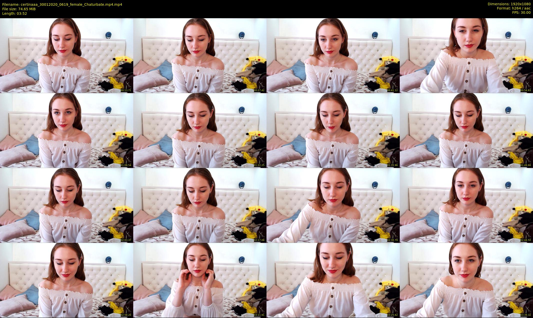 certinaaa — 4 minute Chaturbate female cam show recording, 1080p, Jan 30, 2020