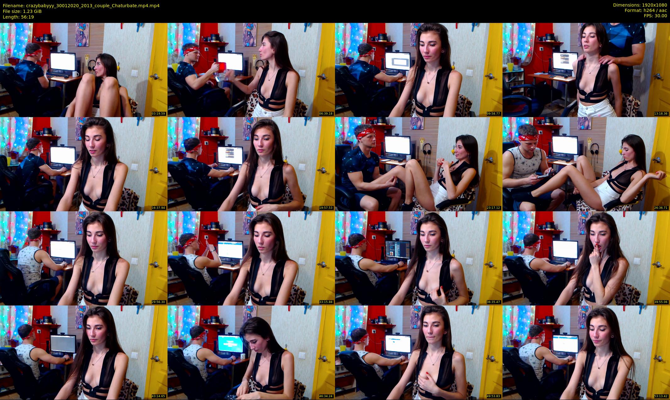 crazybabyyy — 57 minute Chaturbate couple cam show recording, 1080p, Jan 30, 2020