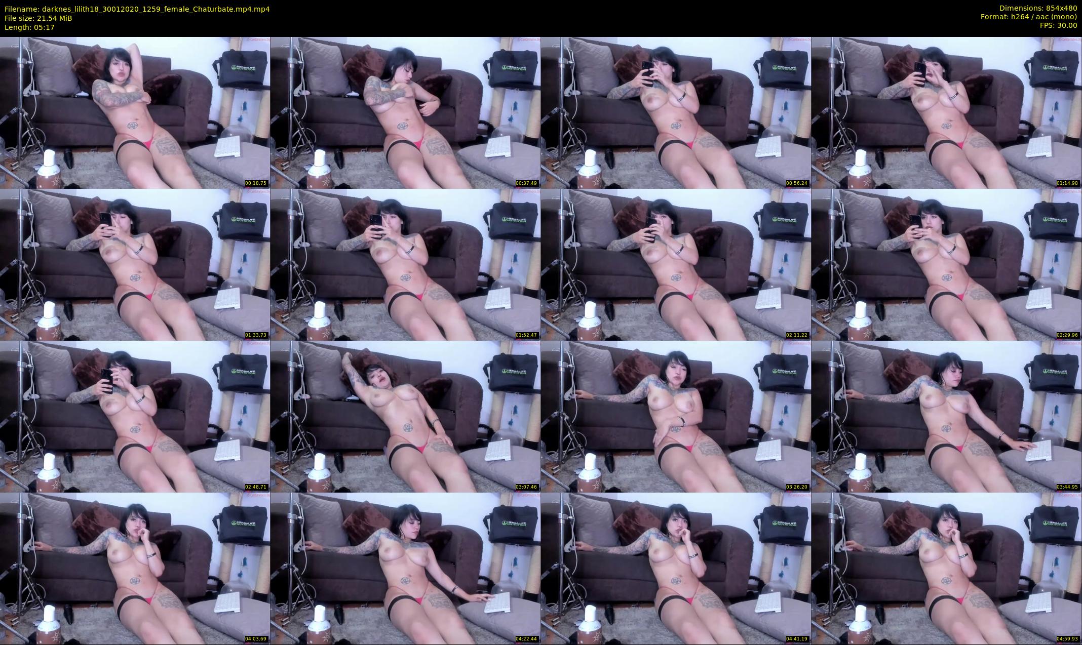 darknes_lilith18 — 6 minute Chaturbate female cam show recording, 480p, Jan 30, 2020