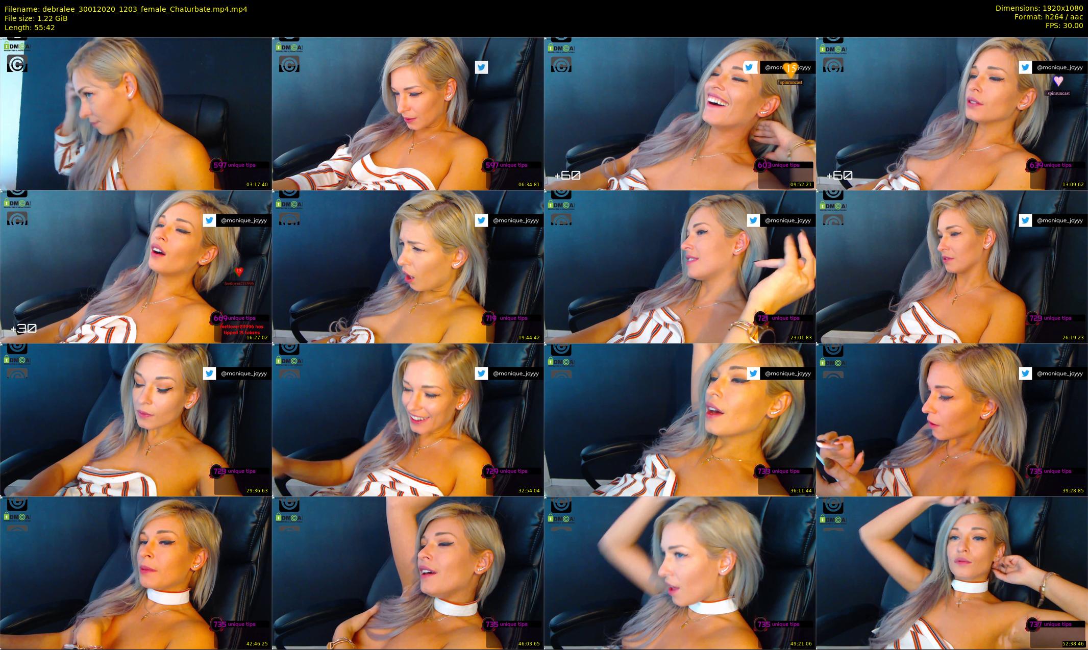 debralee — 56 minute Chaturbate female cam show recording, 1080p, Jan 30, 2020