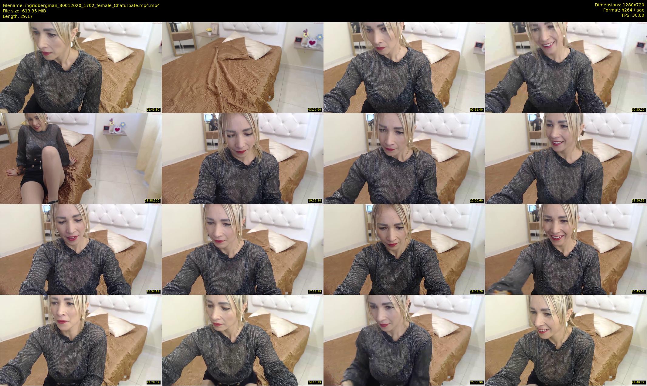 ingridbergman — 30 minute Chaturbate female cam show recording, 720p, Jan 30, 2020