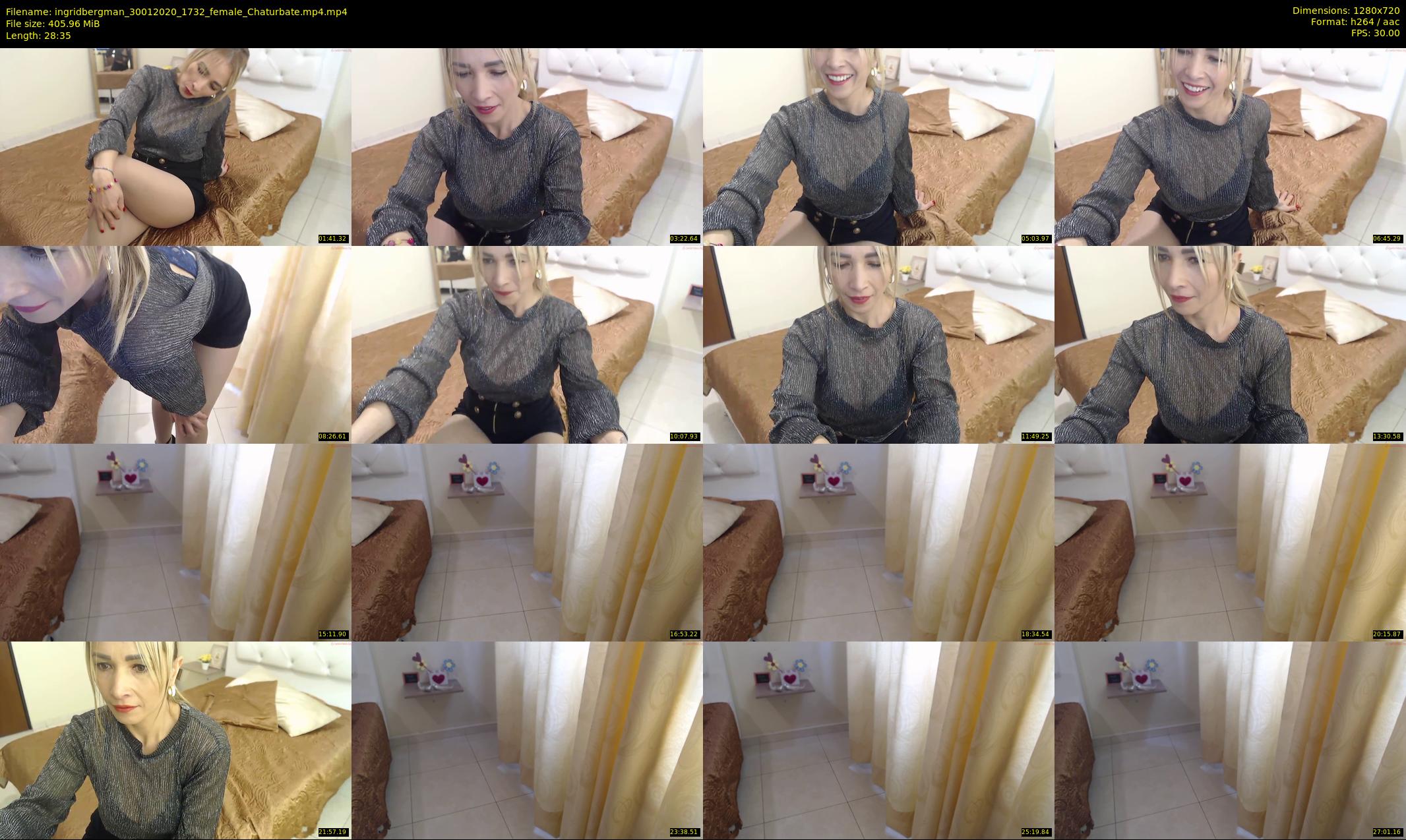ingridbergman — 29 minute Chaturbate female cam show recording, 720p, Jan 30, 2020