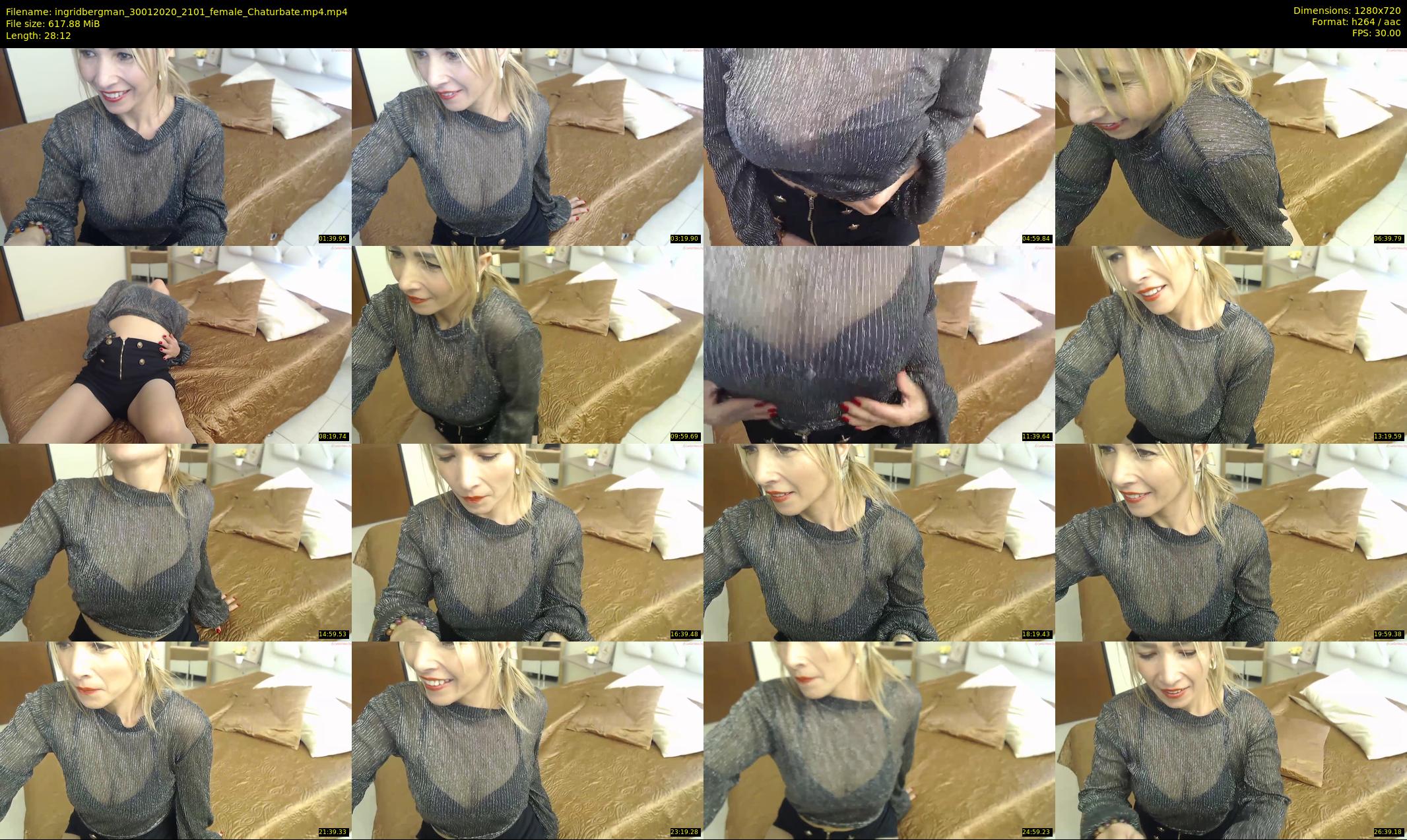 ingridbergman — 29 minute Chaturbate female cam show recording, 720p, Jan 30, 2020