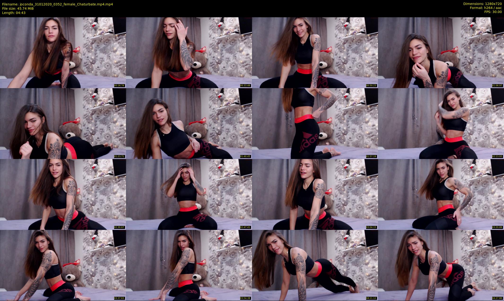 joconda — 5 minute Chaturbate female cam show recording, 720p, Jan 31, 2020