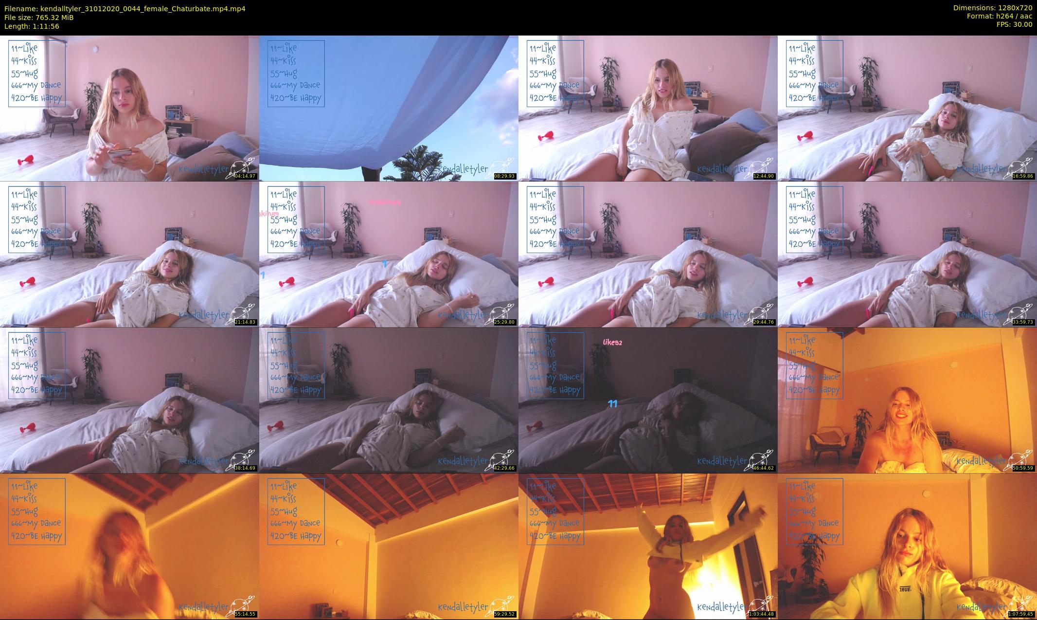 kendalltyler — 72 minute Chaturbate female cam show recording, 720p, Jan 31, 2020