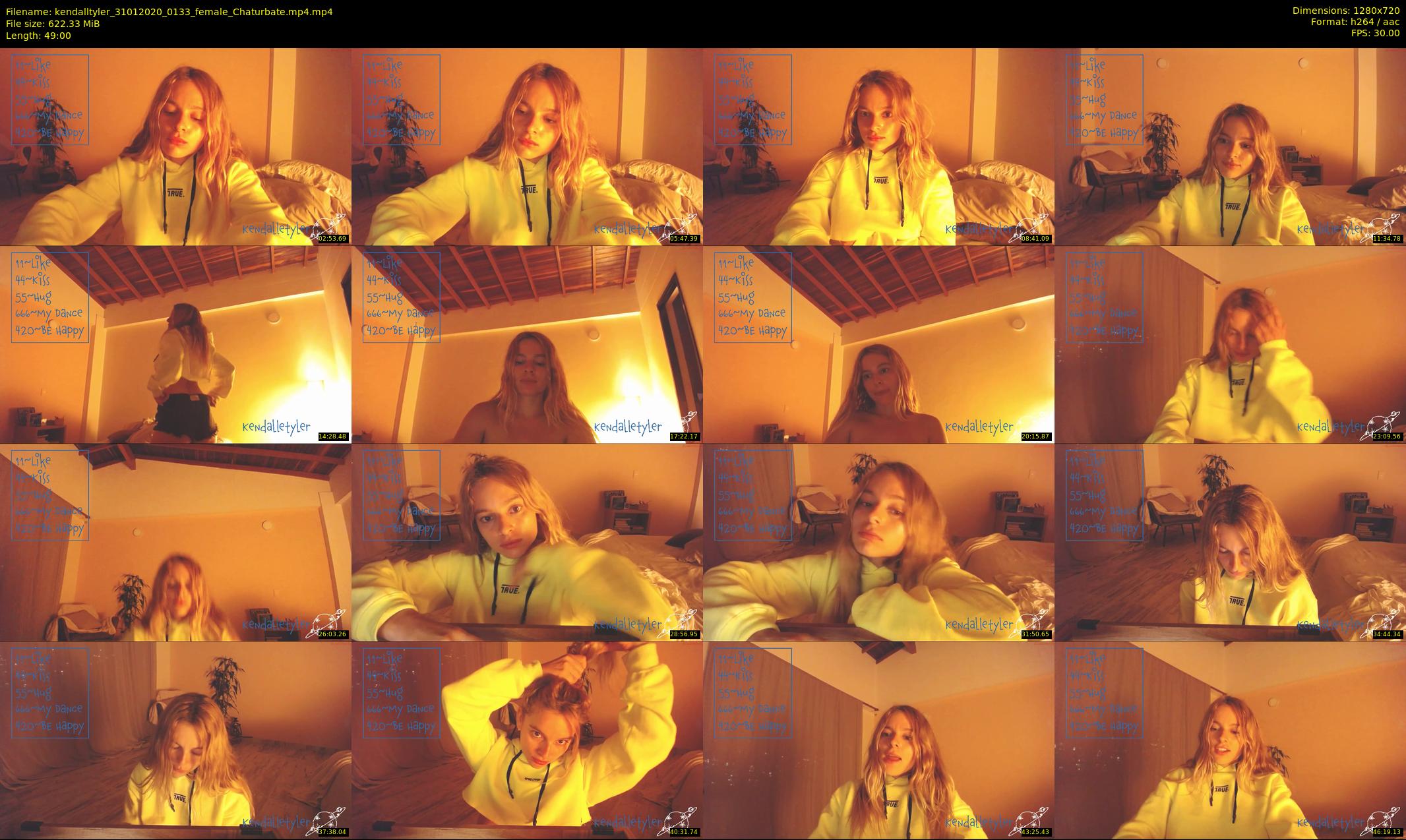 kendalltyler — 49 minute Chaturbate female cam show recording, 720p, Jan 31, 2020
