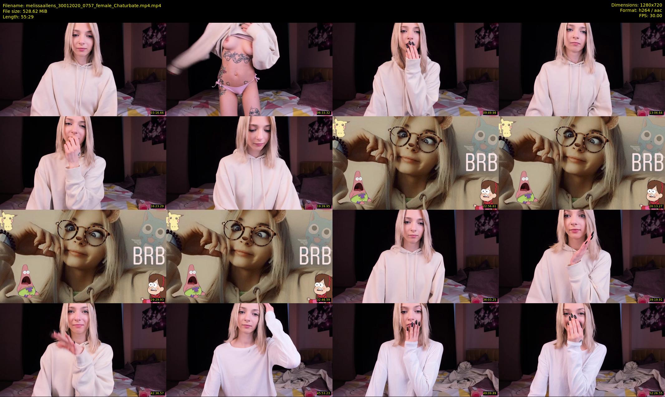 melissaallens — 56 minute Chaturbate female cam show recording, 720p, Jan 30, 2020