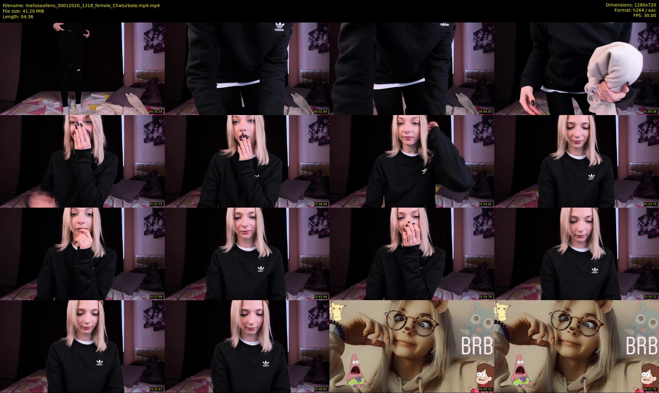 melissaallens — 5 minute Chaturbate female cam show recording, 720p, Jan 30, 2020