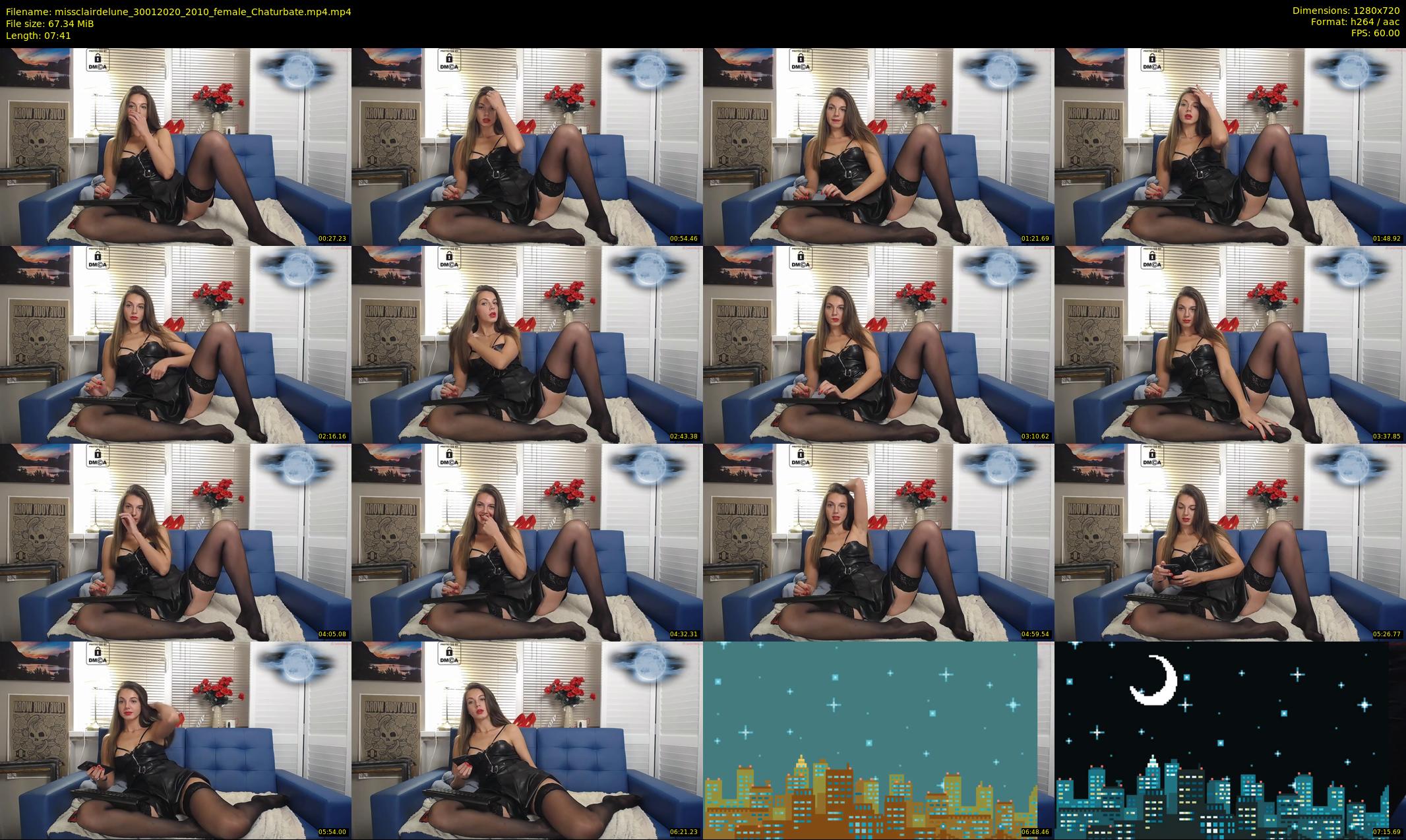missclairdelune — 8 minute Chaturbate female cam show recording, 720p, Jan 30, 2020