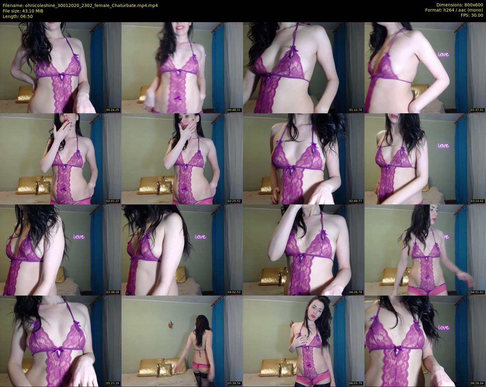 ohnicoleshine — 7 minute Chaturbate female cam show recording, 480p, Jan 30, 2020