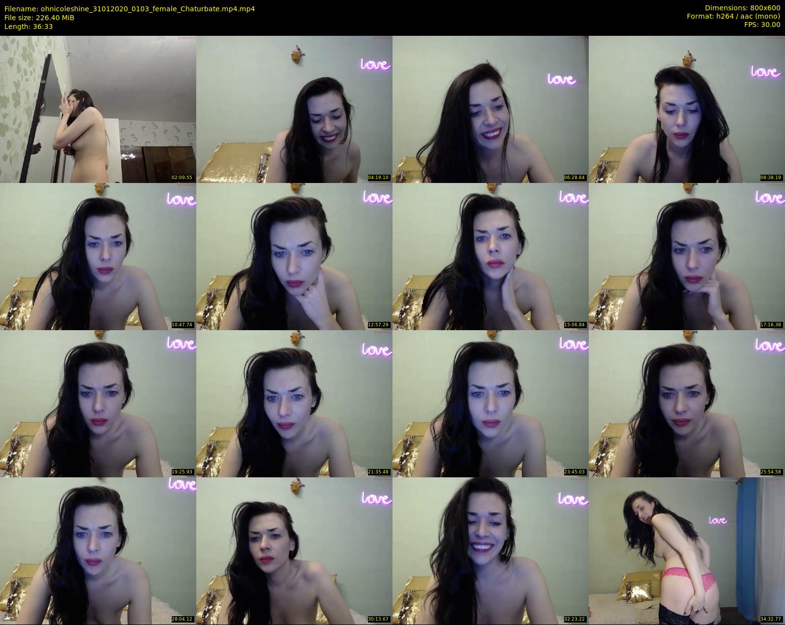 ohnicoleshine — 37 minute Chaturbate female cam show recording, 480p, Jan 31, 2020