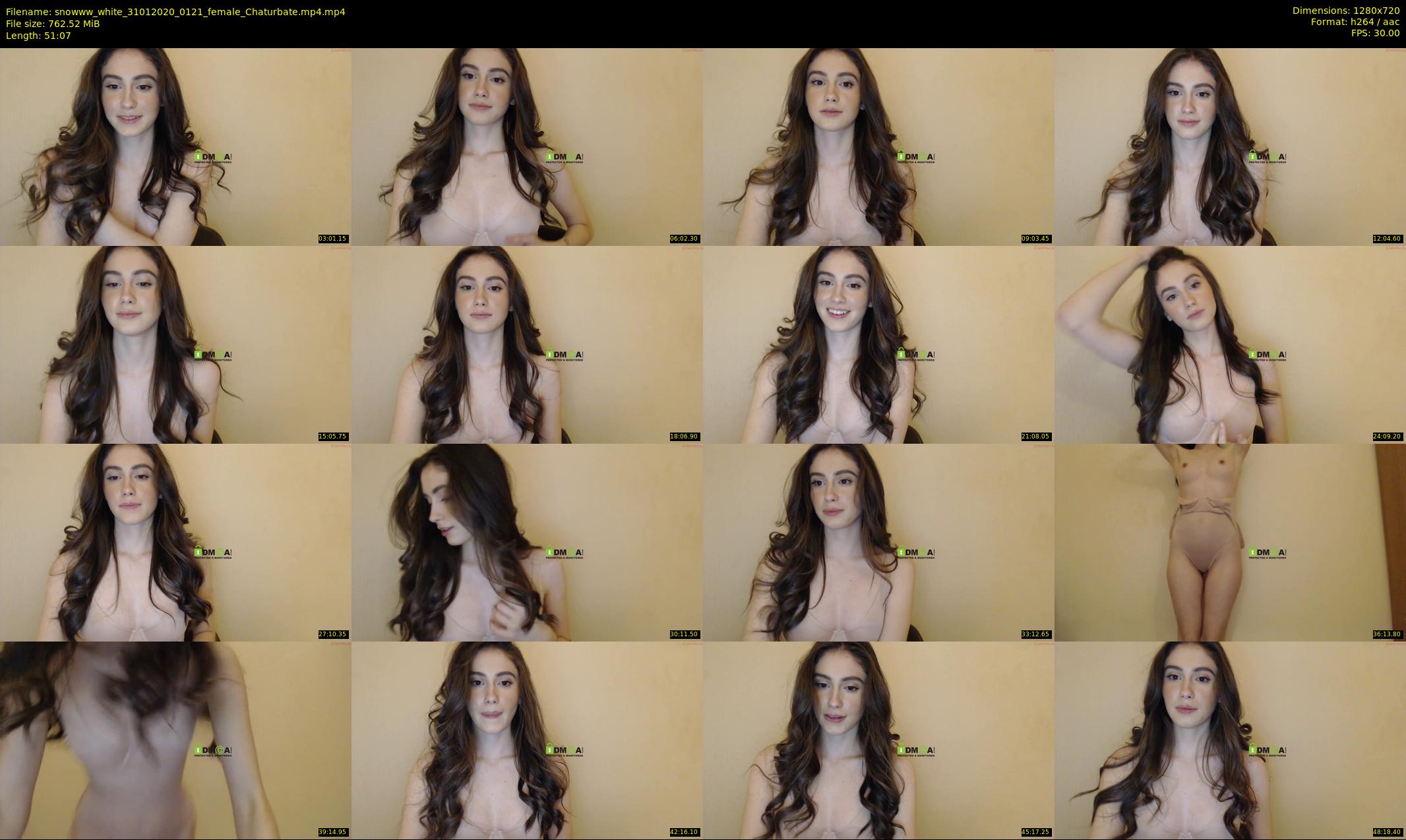 snowww_white — 52 minute Chaturbate female cam show recording, 720p, Jan 31, 2020