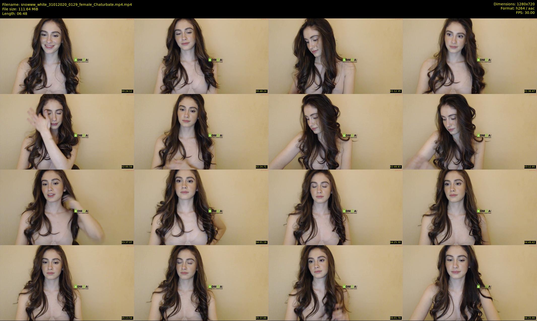 snowww_white — 7 minute Chaturbate female cam show recording, 720p, Jan 31, 2020