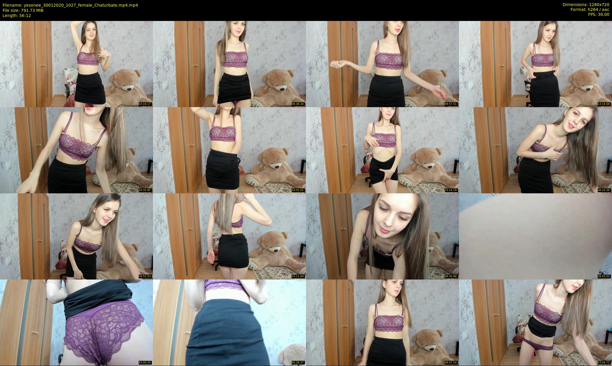 yesonee — 57 minute Chaturbate female cam show recording, 720p, Jan 30, 2020