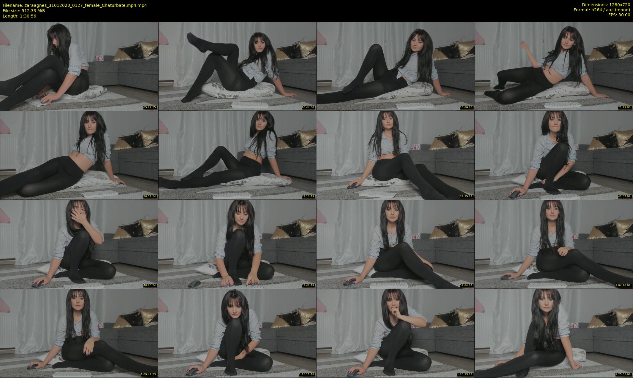 zaraagnes — 91 minute Chaturbate female cam show recording, 720p, Jan 31, 2020