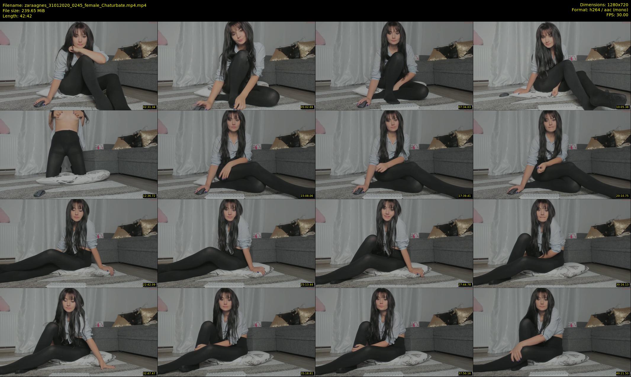 zaraagnes — 43 minute Chaturbate female cam show recording, 720p, Jan 31, 2020