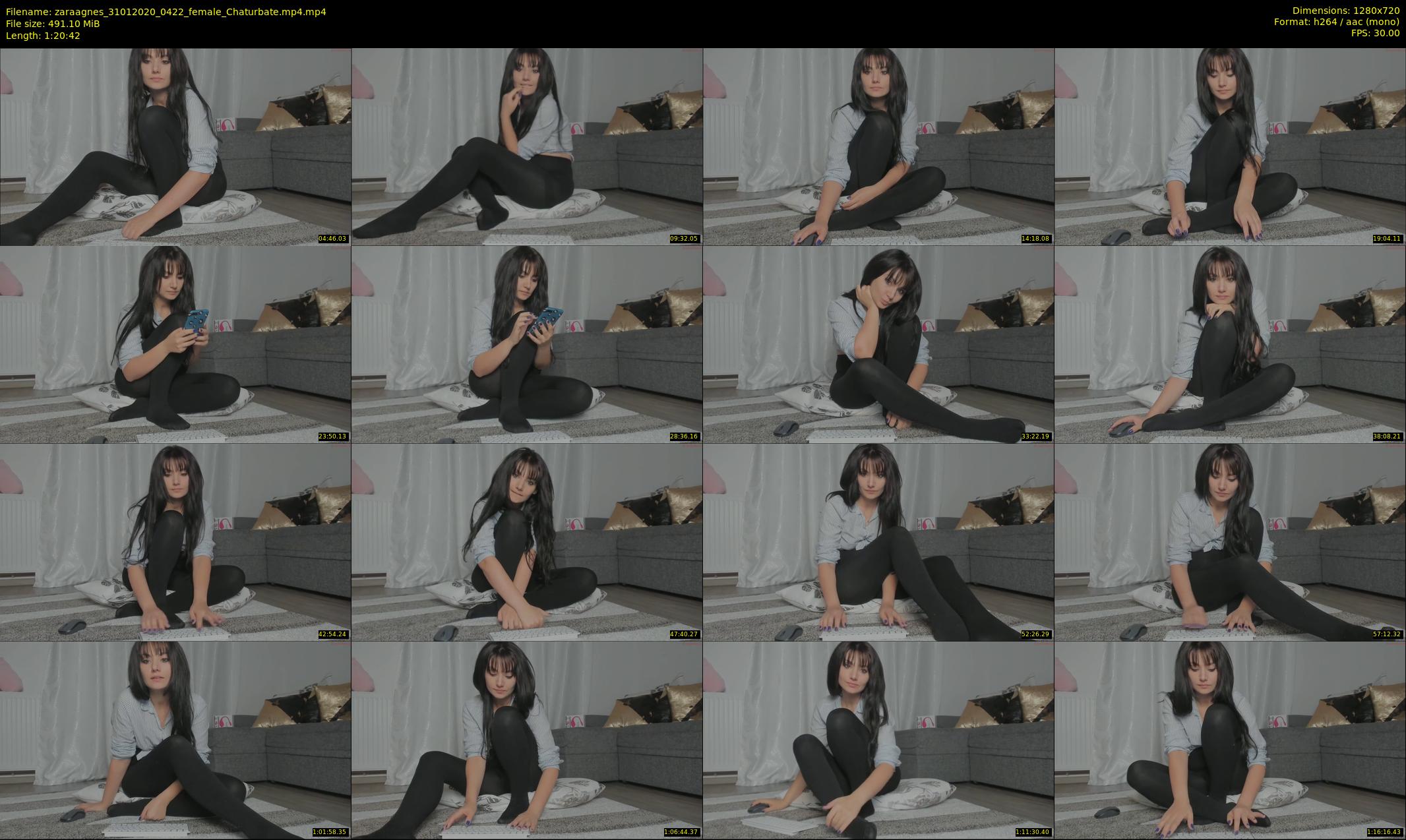 zaraagnes — 81 minute Chaturbate female cam show recording, 720p, Jan 31, 2020