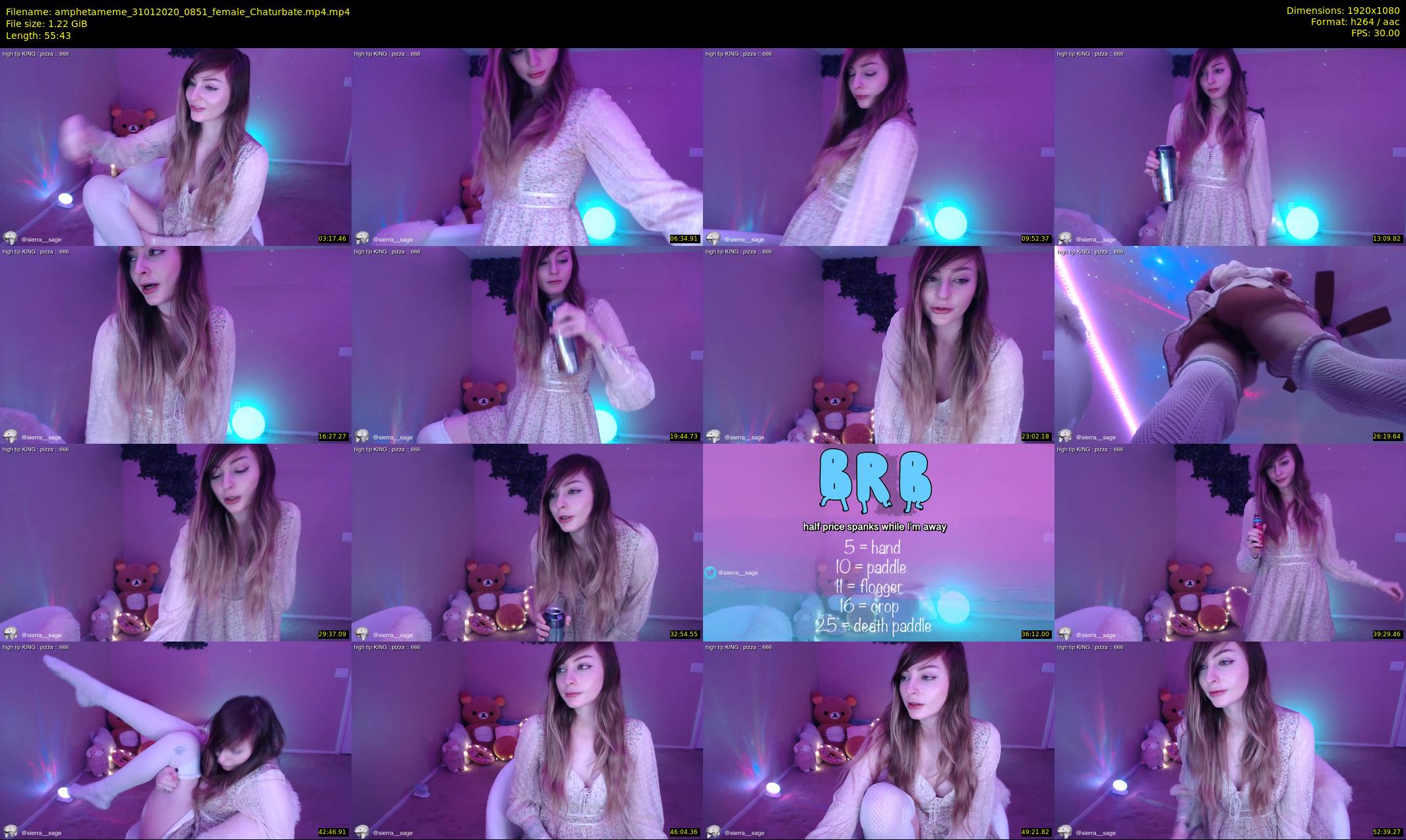 amphetameme — 56 minute Chaturbate female cam show recording, 1080p, Jan 31, 2020