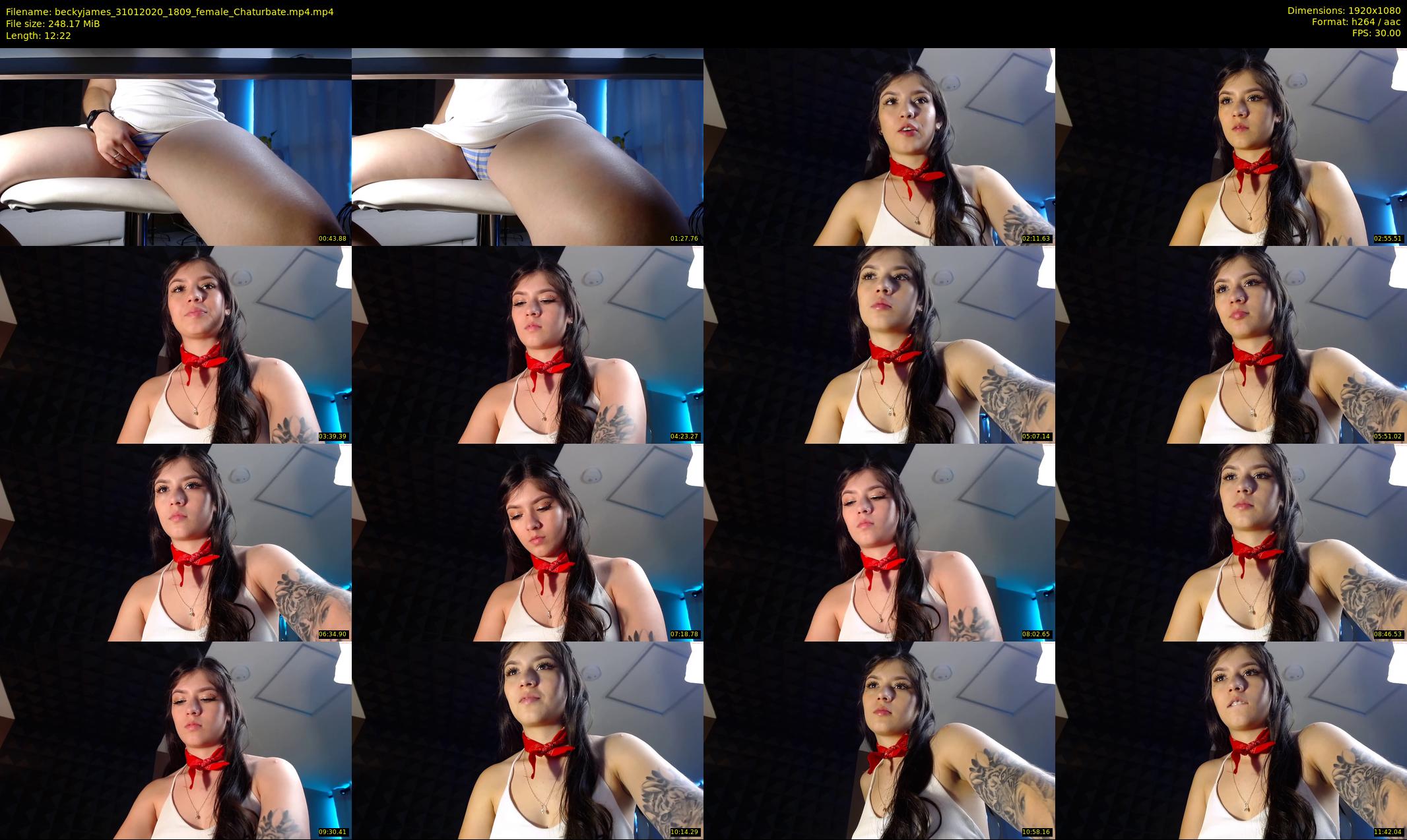 beckyjames — 13 minute Chaturbate female cam show recording, 1080p, Jan 31, 2020