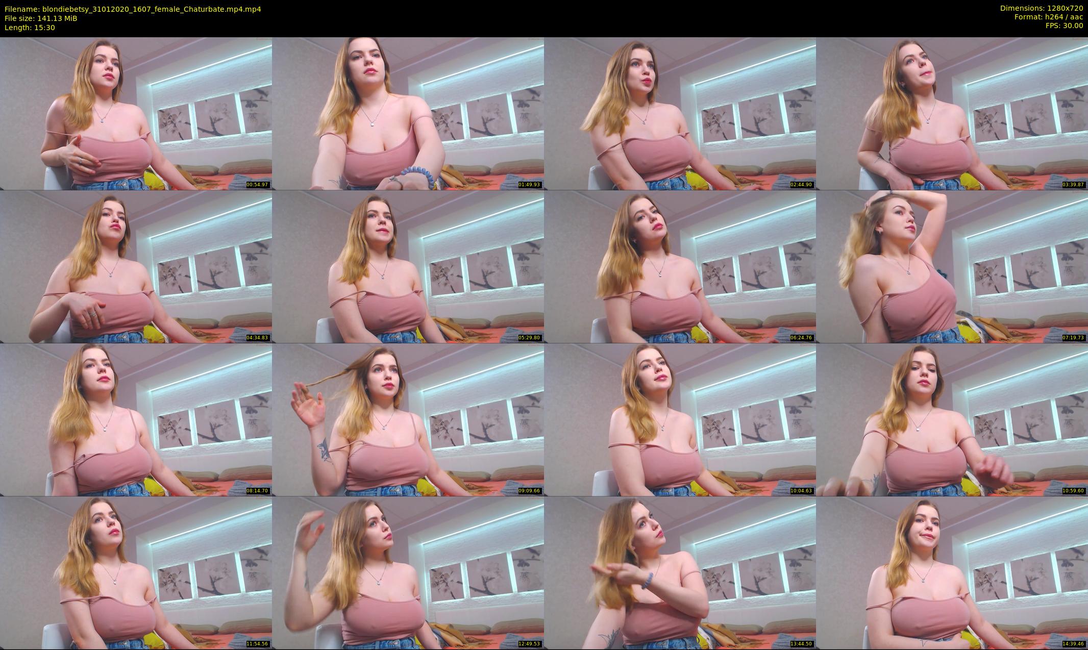 blondiebetsy — 16 minute Chaturbate female cam show recording, 720p, Jan 31, 2020