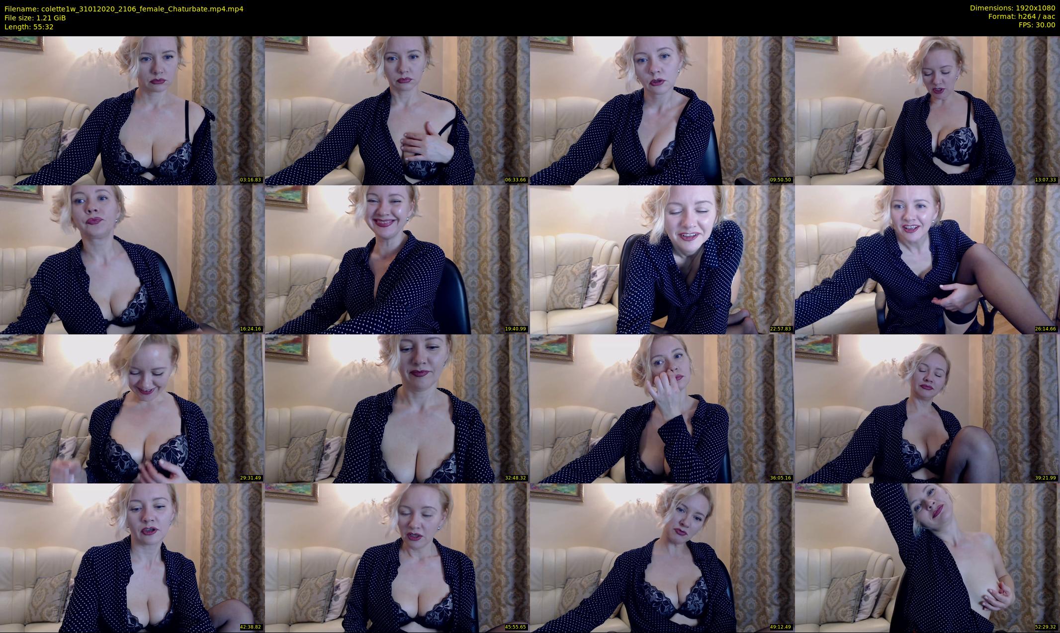 colette1w — 56 minute Chaturbate female cam show recording, 1080p, Jan 31, 2020