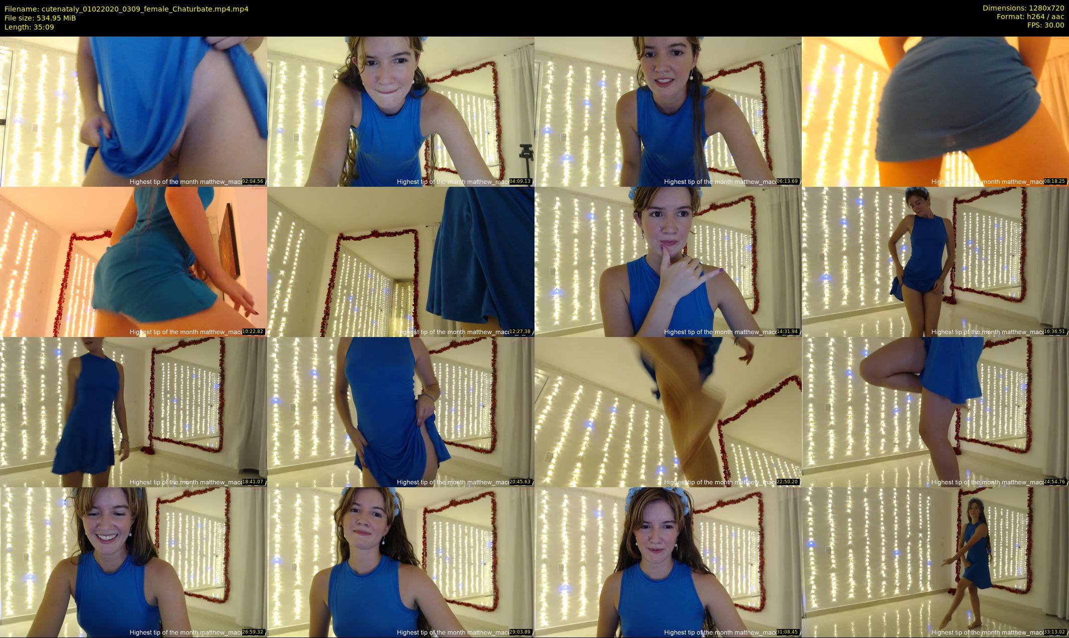 cutenataly — 36 minute Chaturbate female cam show recording, 720p, Feb 1, 2020